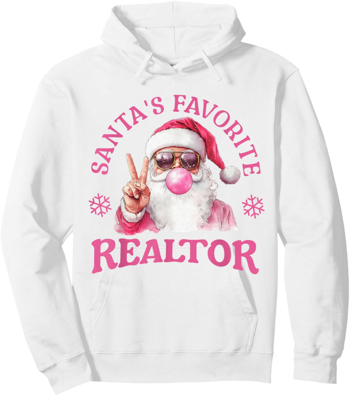 Santa's Favorite Realtor Christmas Santa Real Estate Agent Hoodie - Hoodie | White