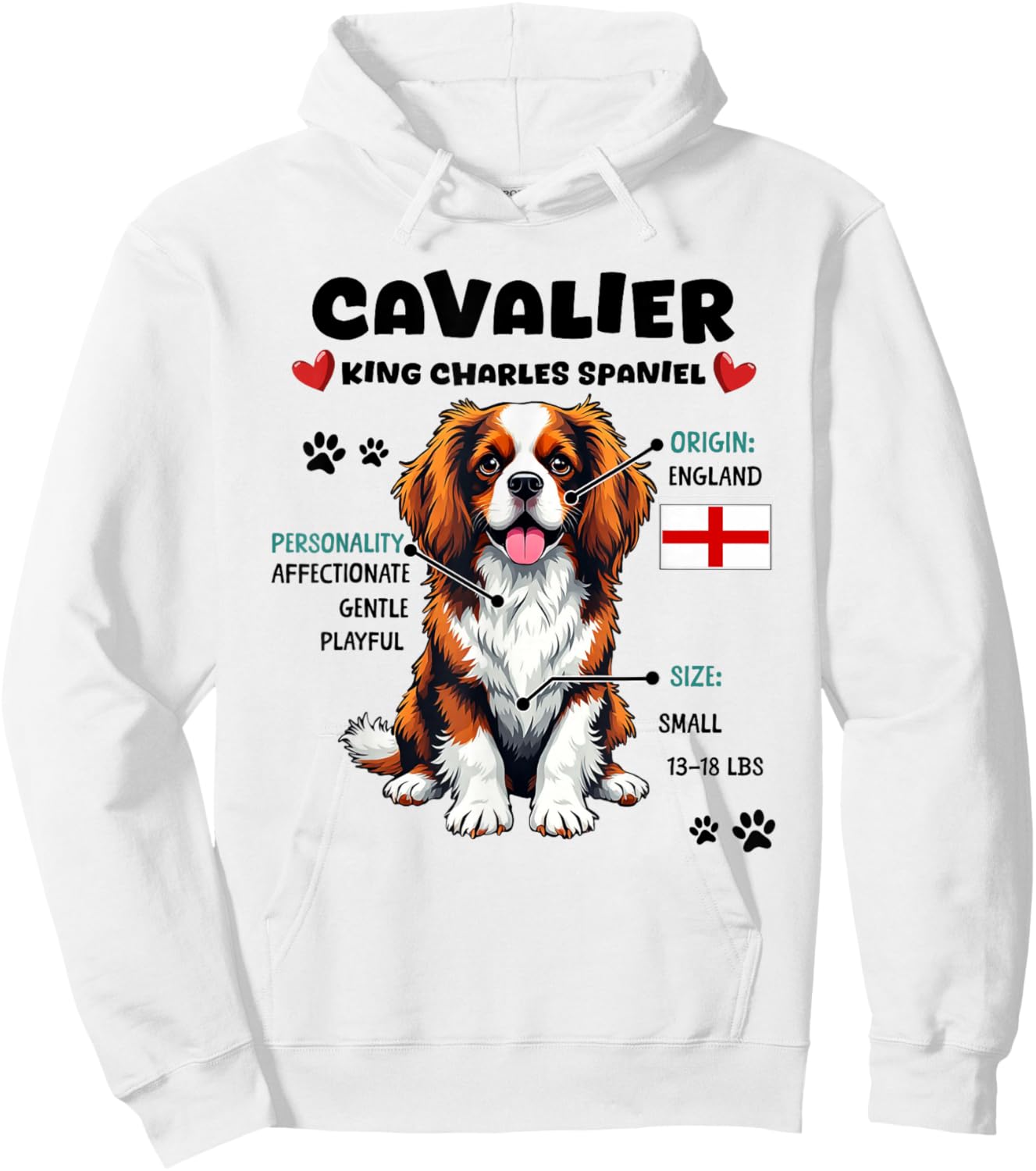 Cavalier King Charles Spaniel Owner Funny Dog Lover Hoodie - Hoodie | White