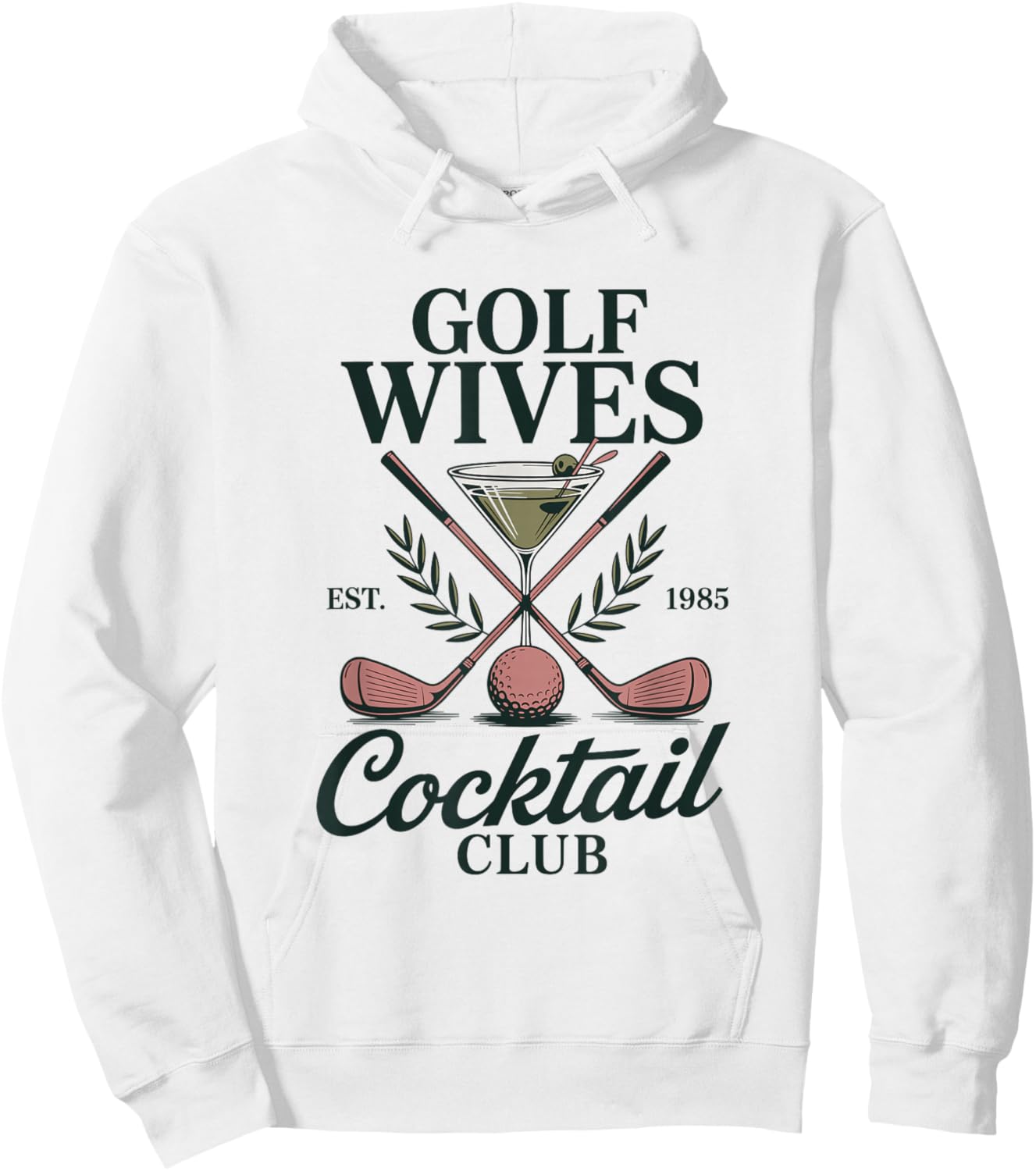 Golf Wives Cocktail Club - Golf Wife Social Club Hoodie - Hoodie | White
