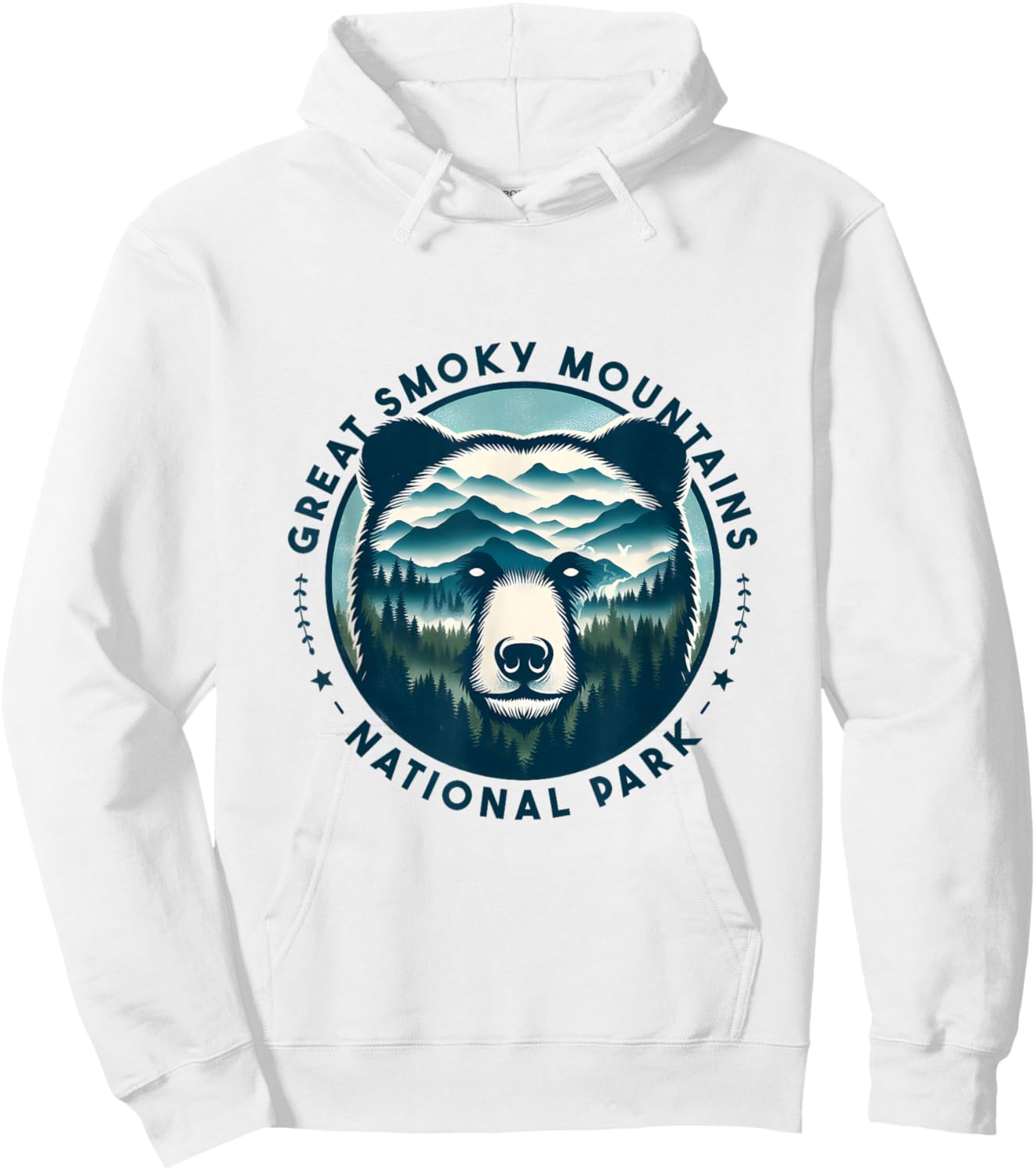 Hiking Camping Great Smoky Mountains National Park Bear Hoodie - Hoodie | White