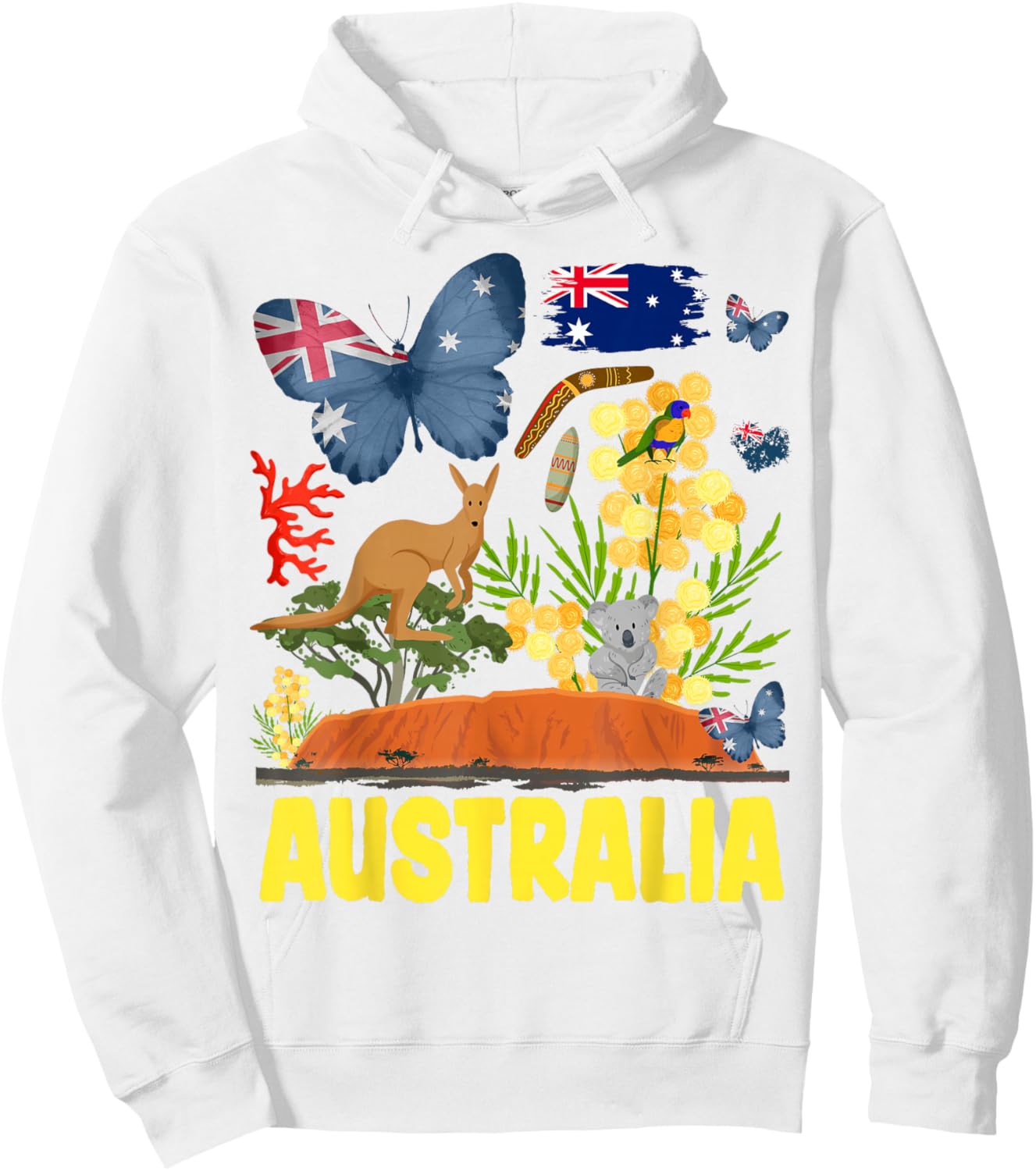 Australia Costume Outfit Idea & Australian Flag Hoodie - Hoodie | White