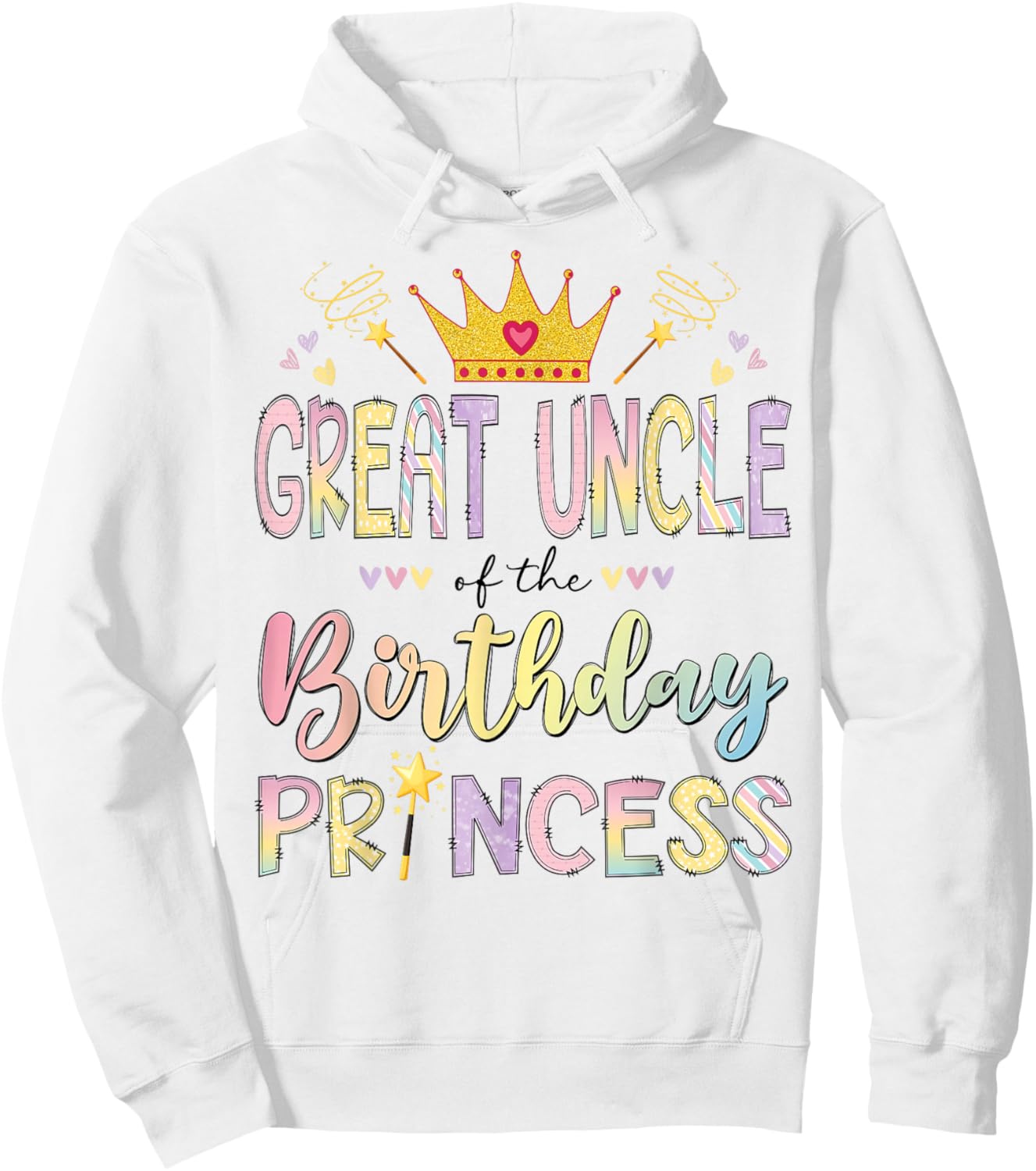 Great Uncle of The Birthday Princess Girl Matching Family Hoodie - Hoodie | White