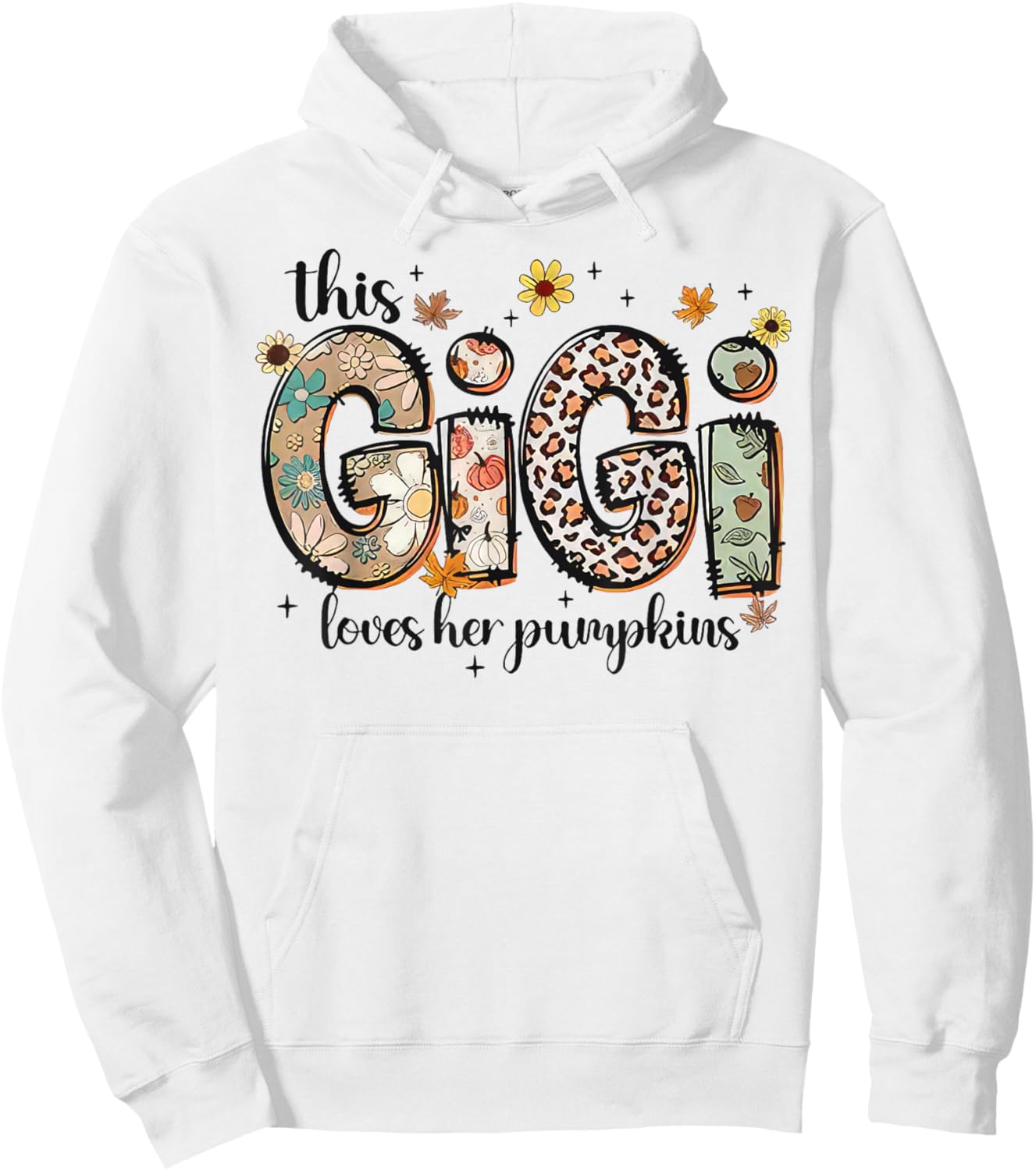 This Gigi Loves Her Pumpkins Fall Thanksgiving Hoodie - Hoodie | White