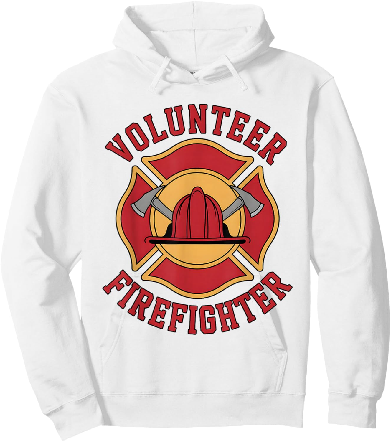 Volunteer Firefighter Proud Rescue Design Hoodie - Hoodie | White