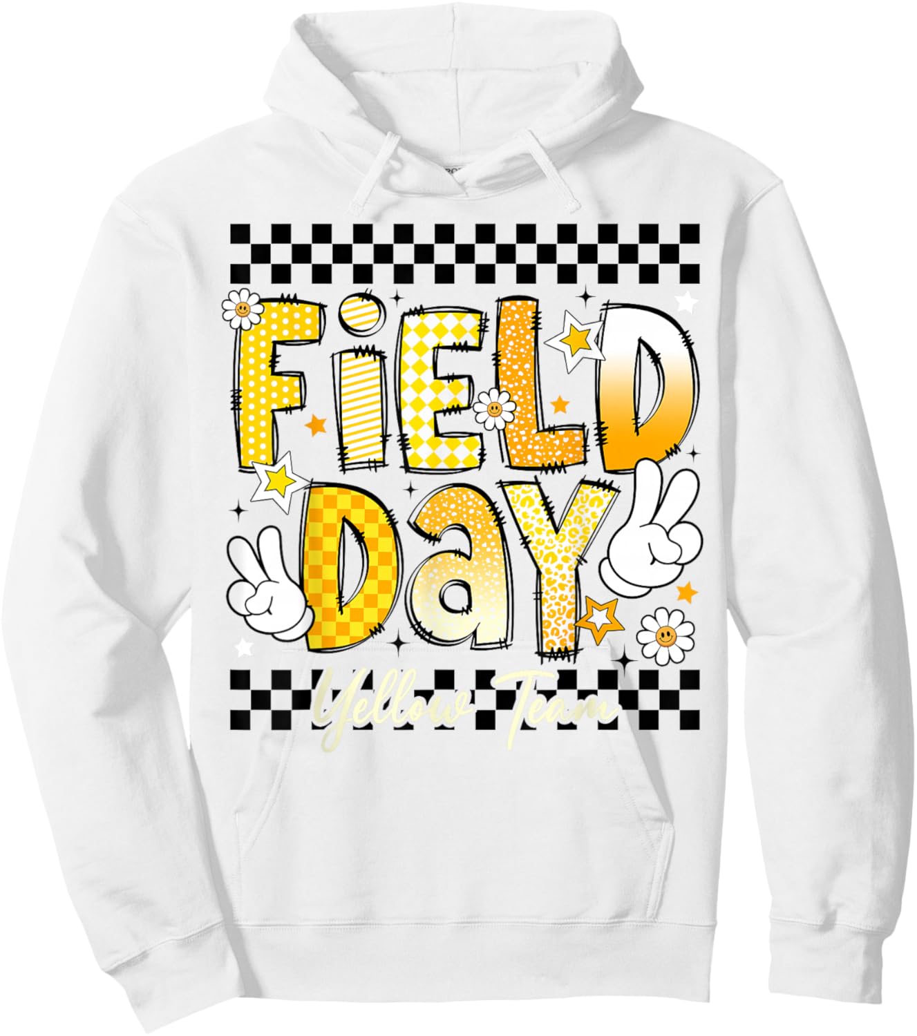 Field Day Yellow Team Let The Games Begin Fun Day Field Trip Hoodie - Hoodie | White