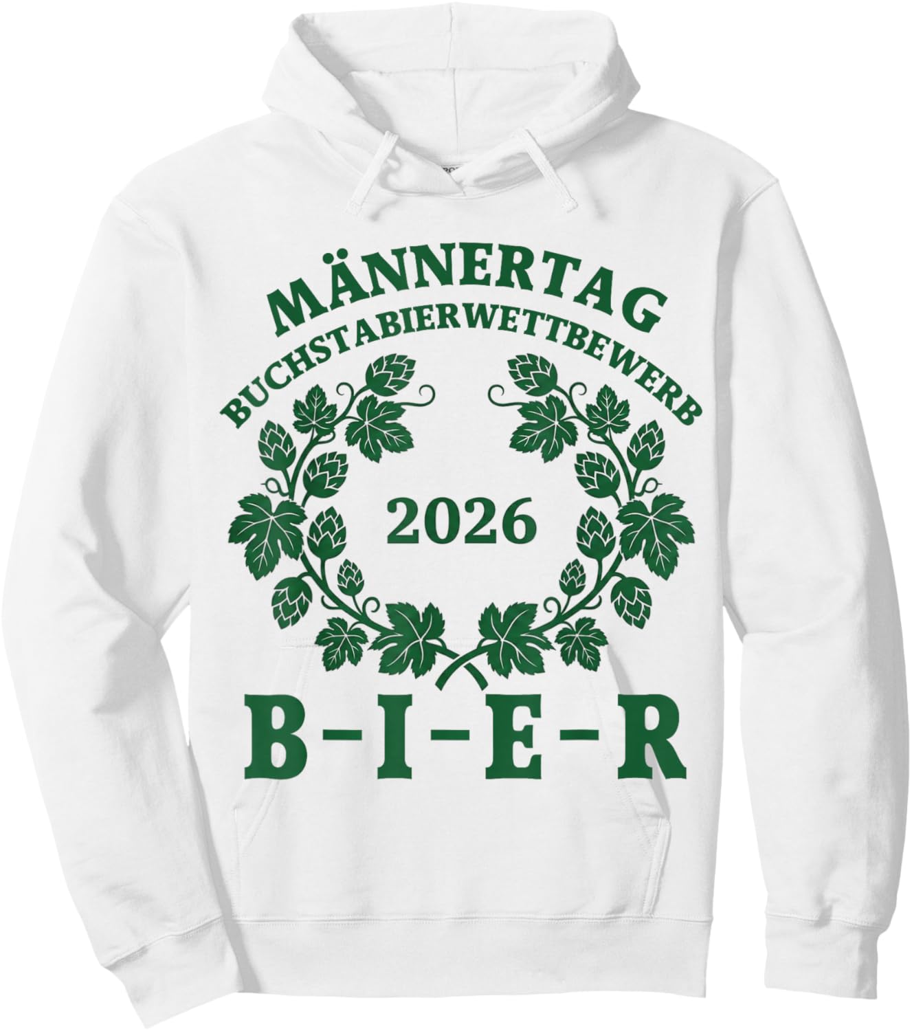 Männertag 2026 Bier Buchstabierwettbewerb – Vatertag Humor Hoodie - Hoodie | White