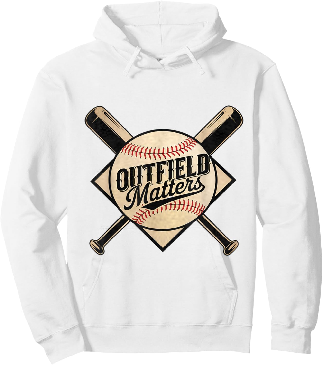 Funny Baseball Quote Outfield Matters Outfielders Hoodie - Hoodie | White