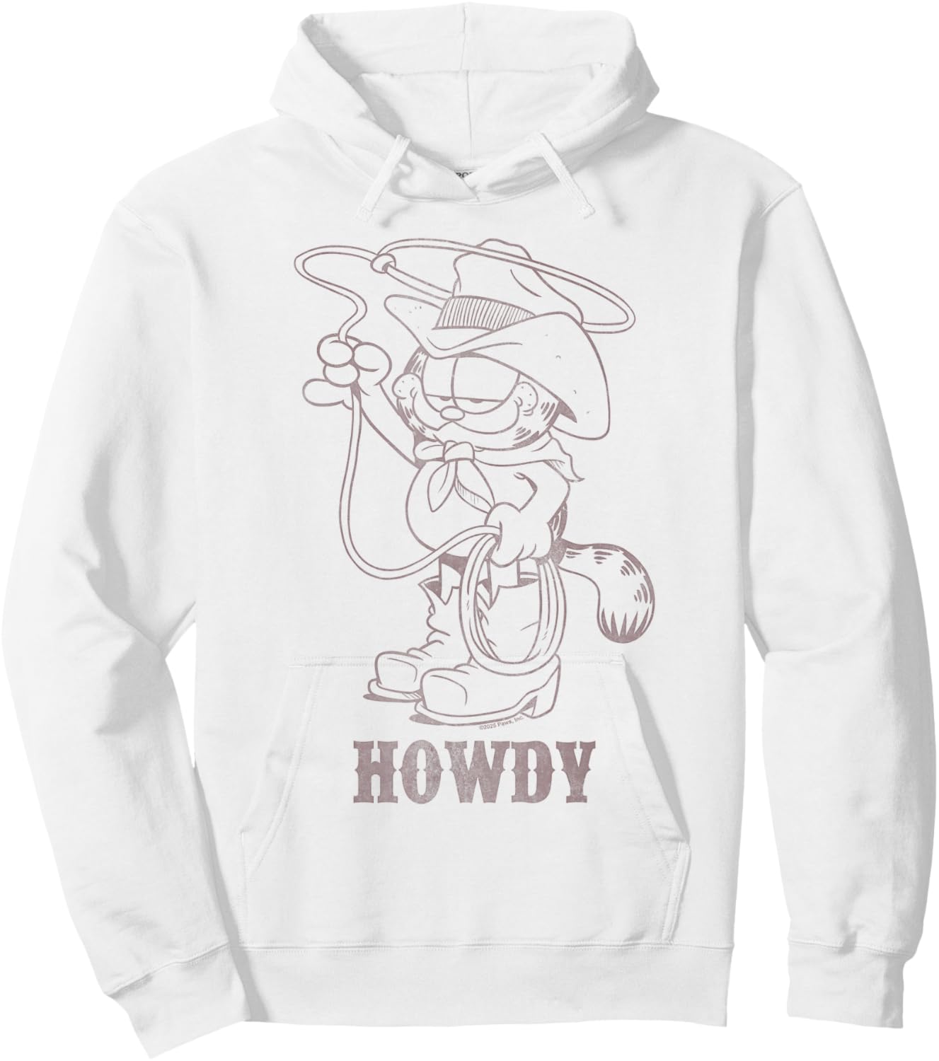 Garfield Howdy Cowboy Hoodie - Hoodie | White