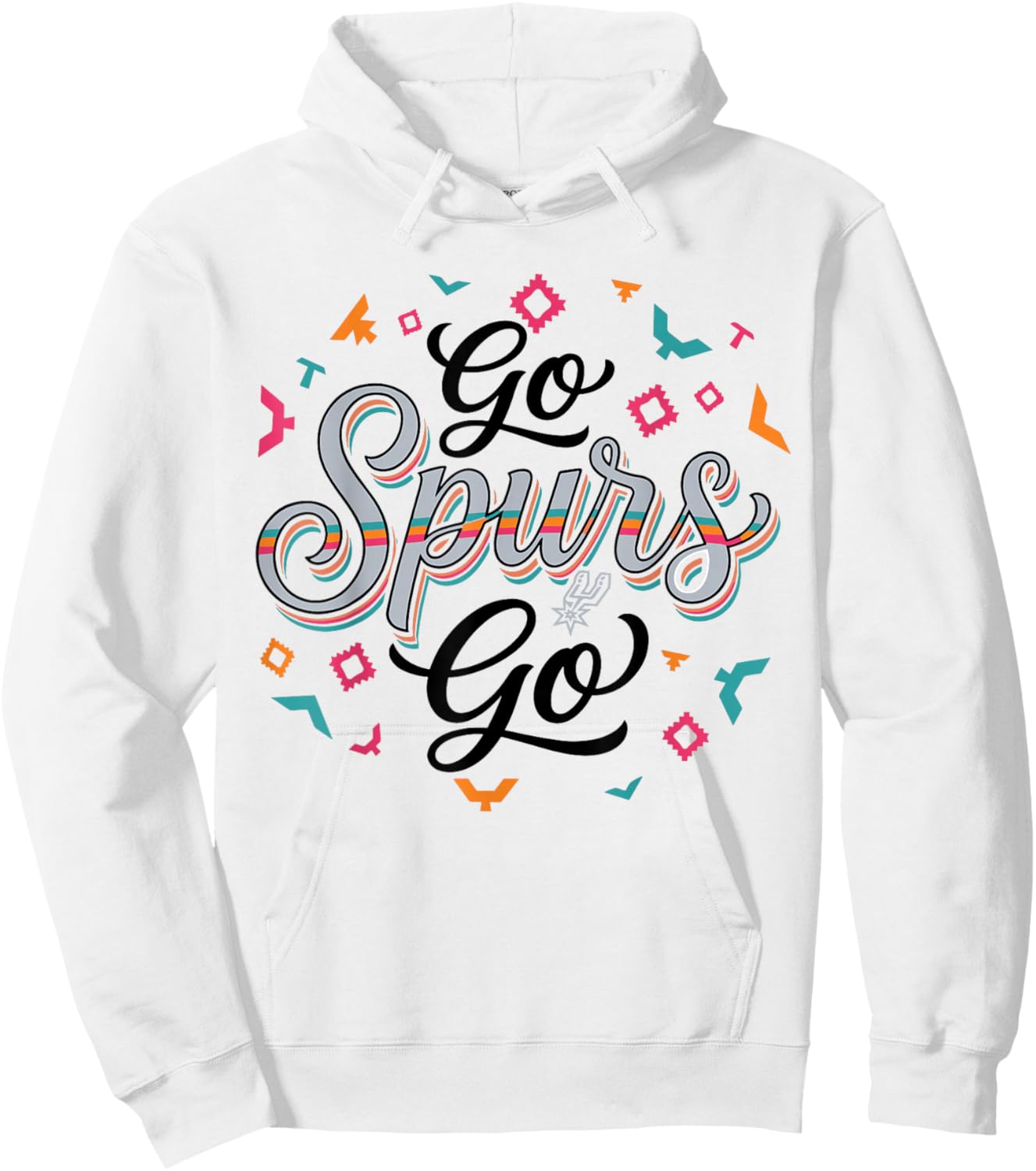 Go Spurs Go Basketball Season Game Day Basketball Fan Hoodie - Hoodie | White