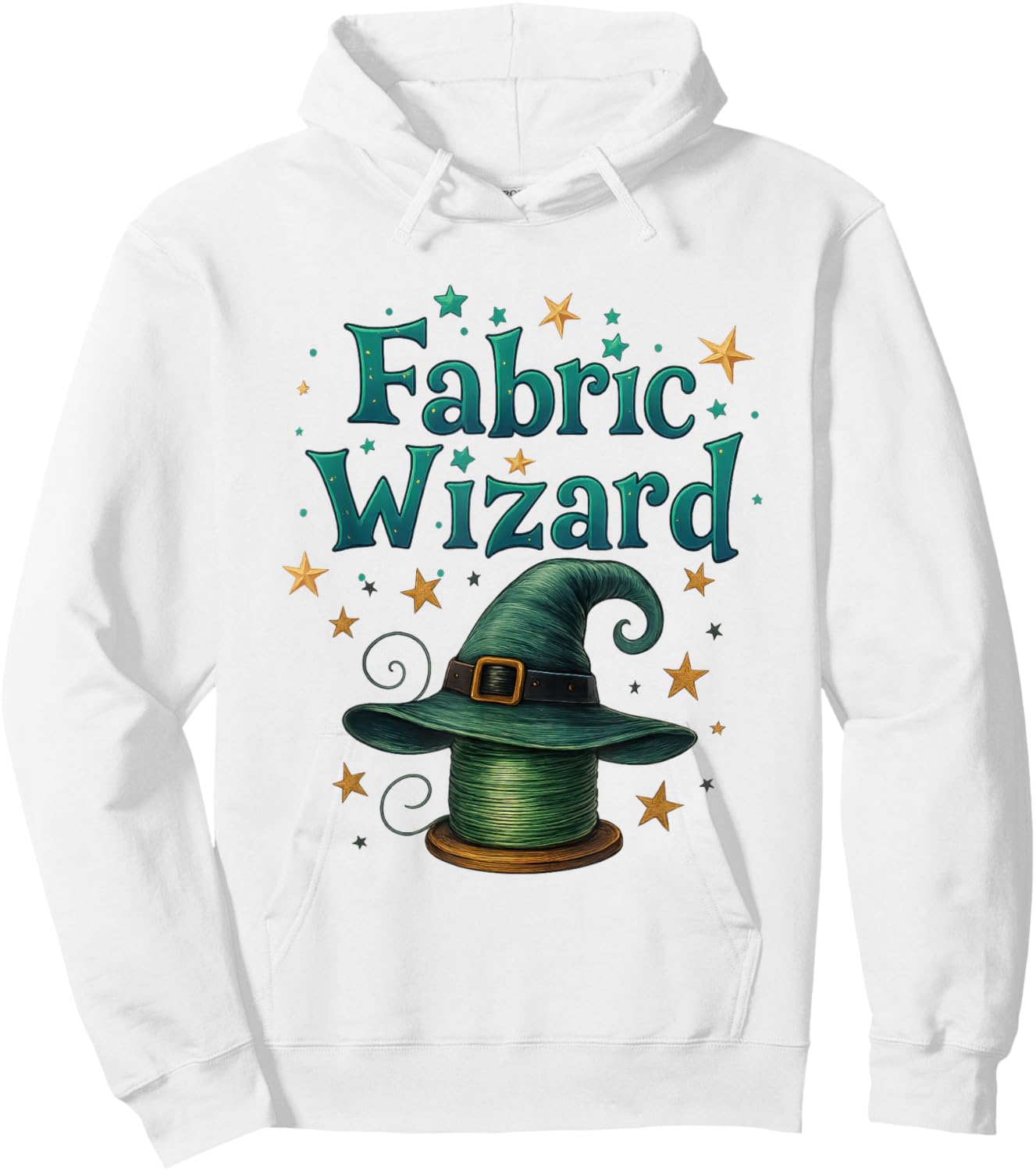 Cool Quilting Quilt Sewing Halloween Fabric Wizard Hoodie - Hoodie | White
