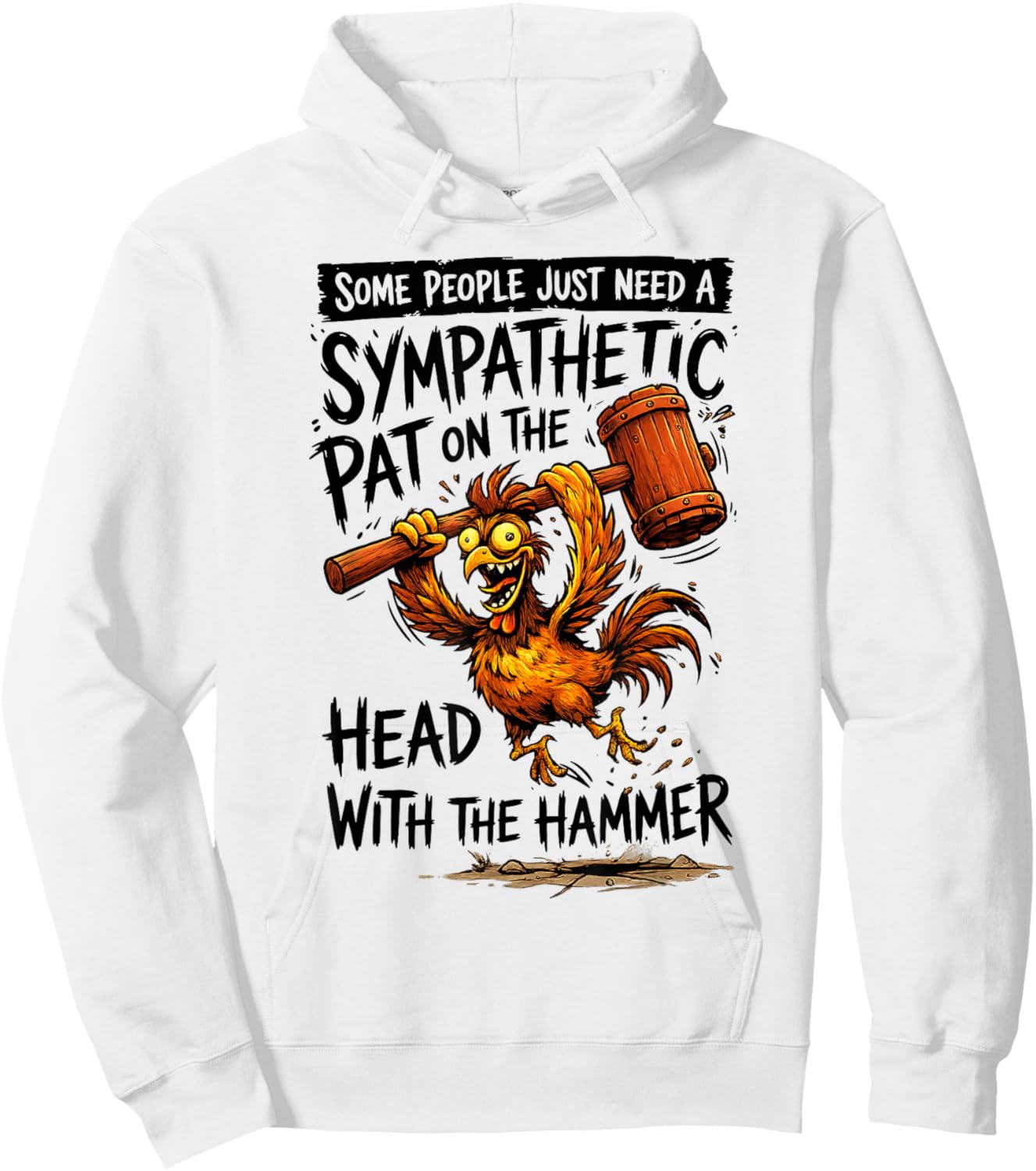 Some People Just Need A Sympathetic Pat On The Head with The Hoodie - Hoodie | White