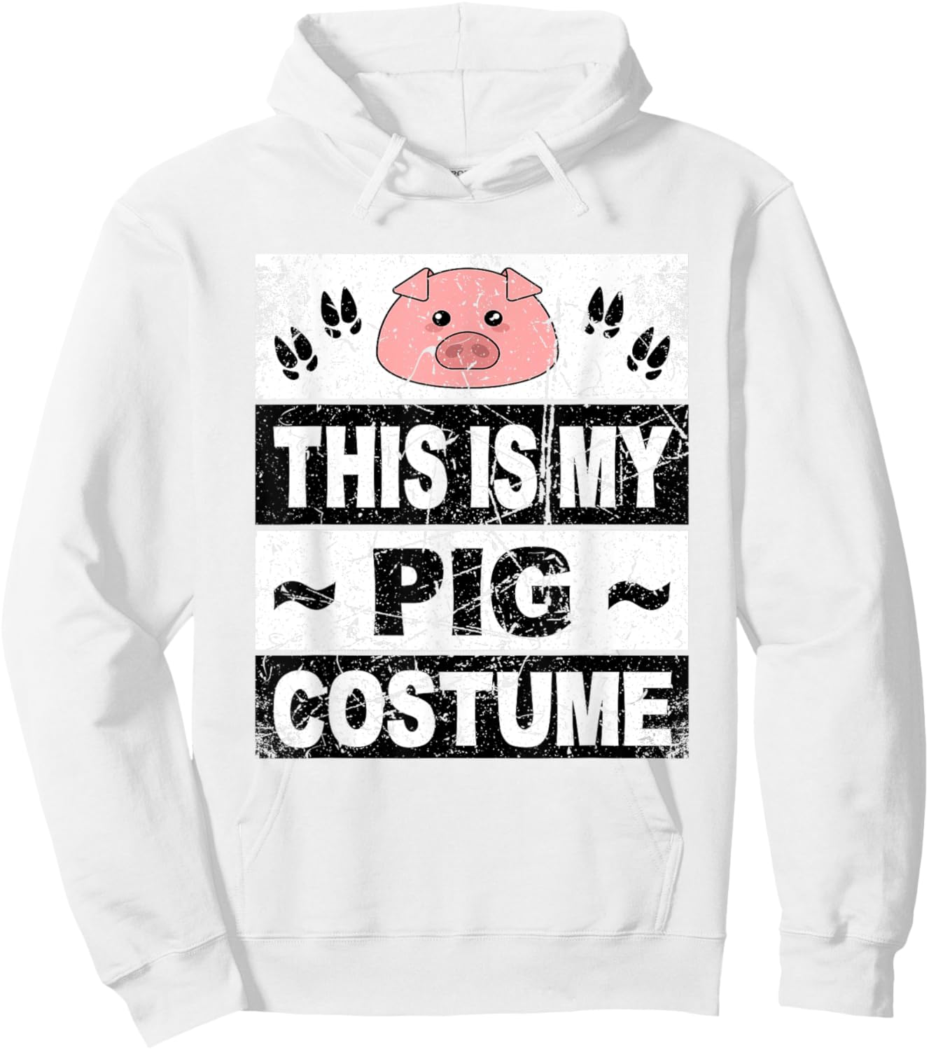 Retro Pig Costume Shirt Adult Women Men Kids Toddler Baby Hoodie - Hoodie | White