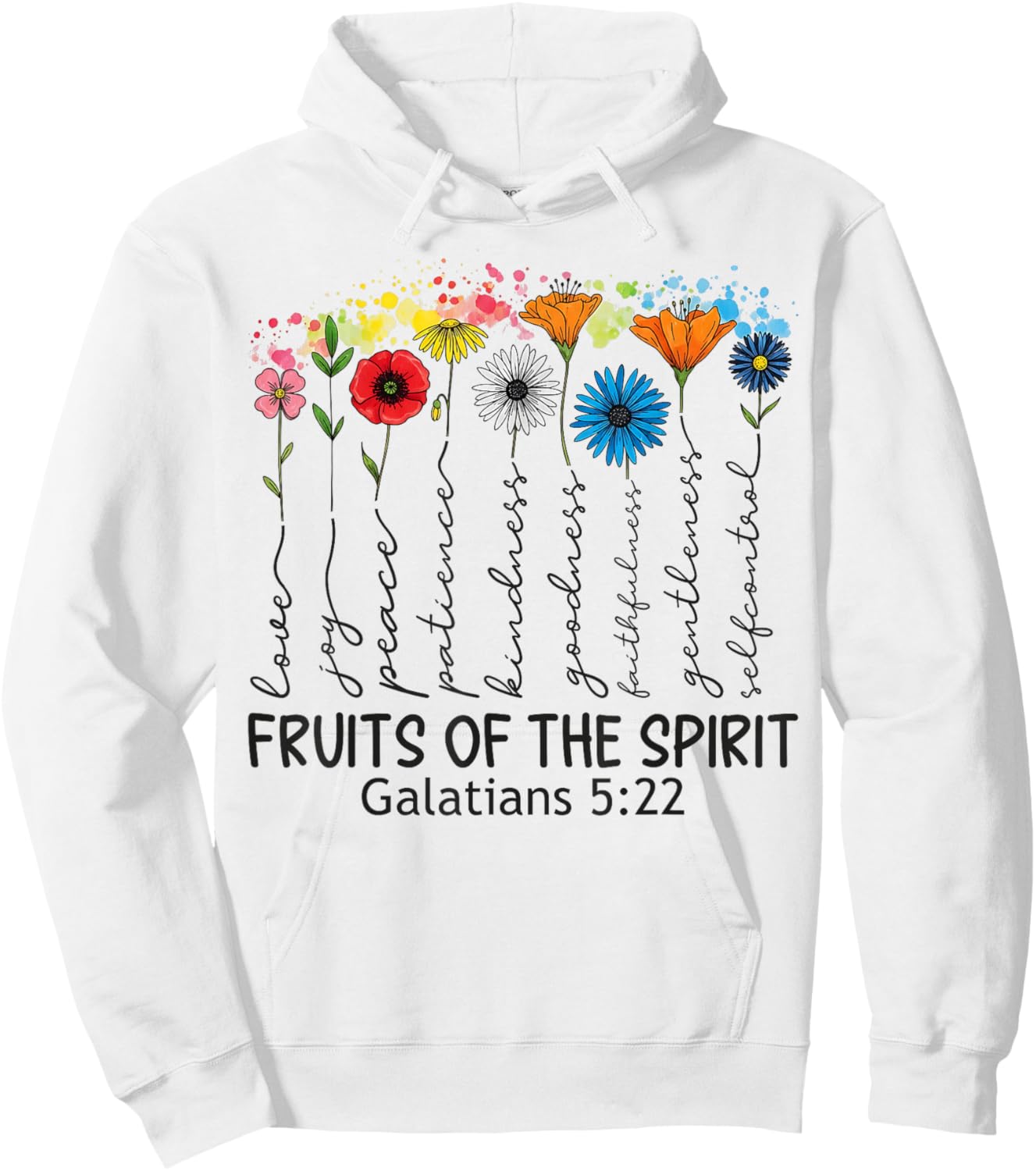 Fruits of The Spirit Galates 5 22 Verset biblique chrétien Hoodie - Hoodie | White