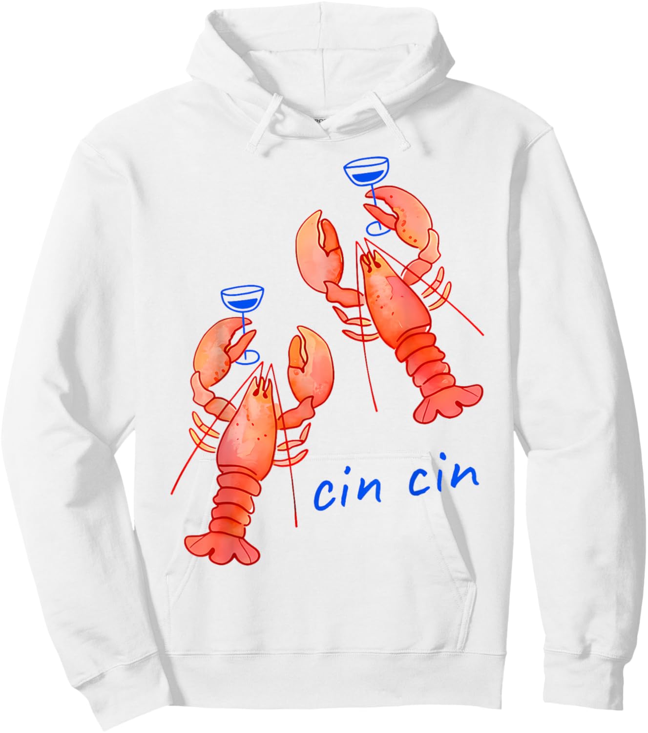 Lobster Martini Case for Summer Seafood Cocktail Design Hoodie - Hoodie | White