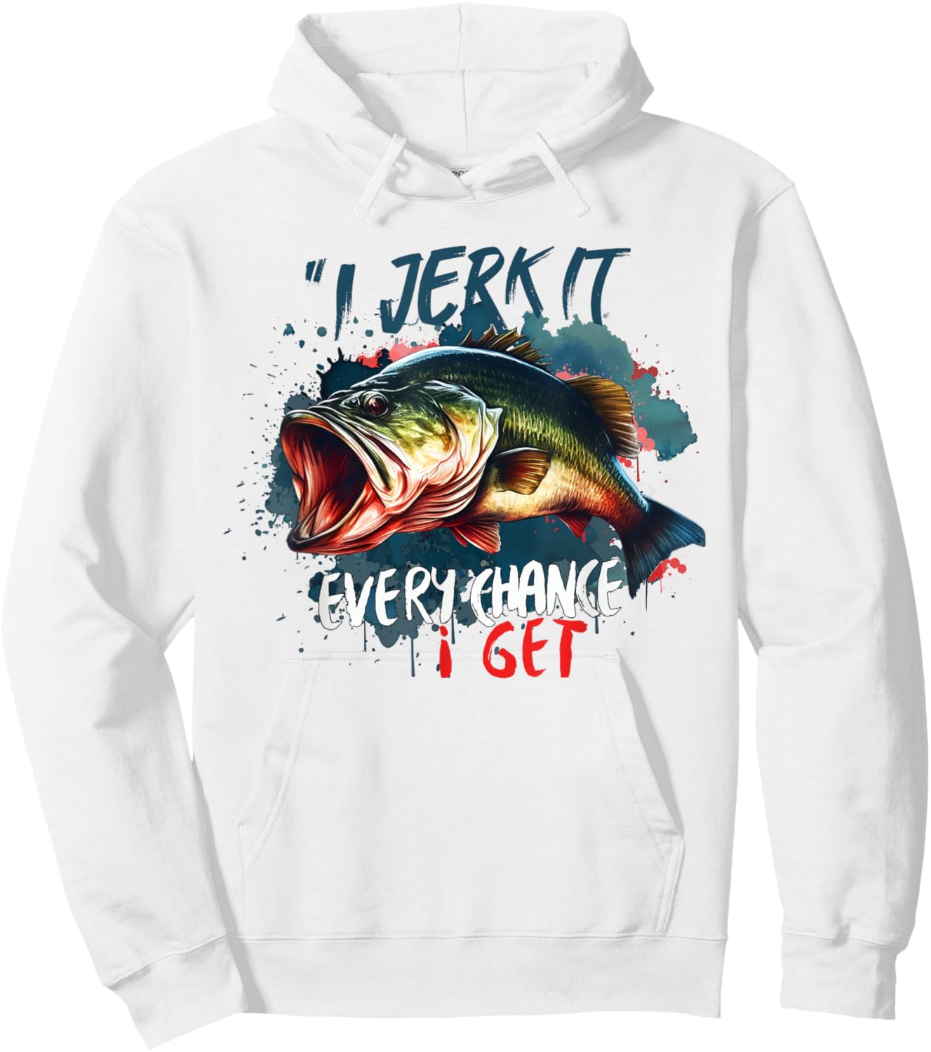 I Jerk It Every Chance I Get Funny Fishing Fisherman Hoodie - Hoodie | White