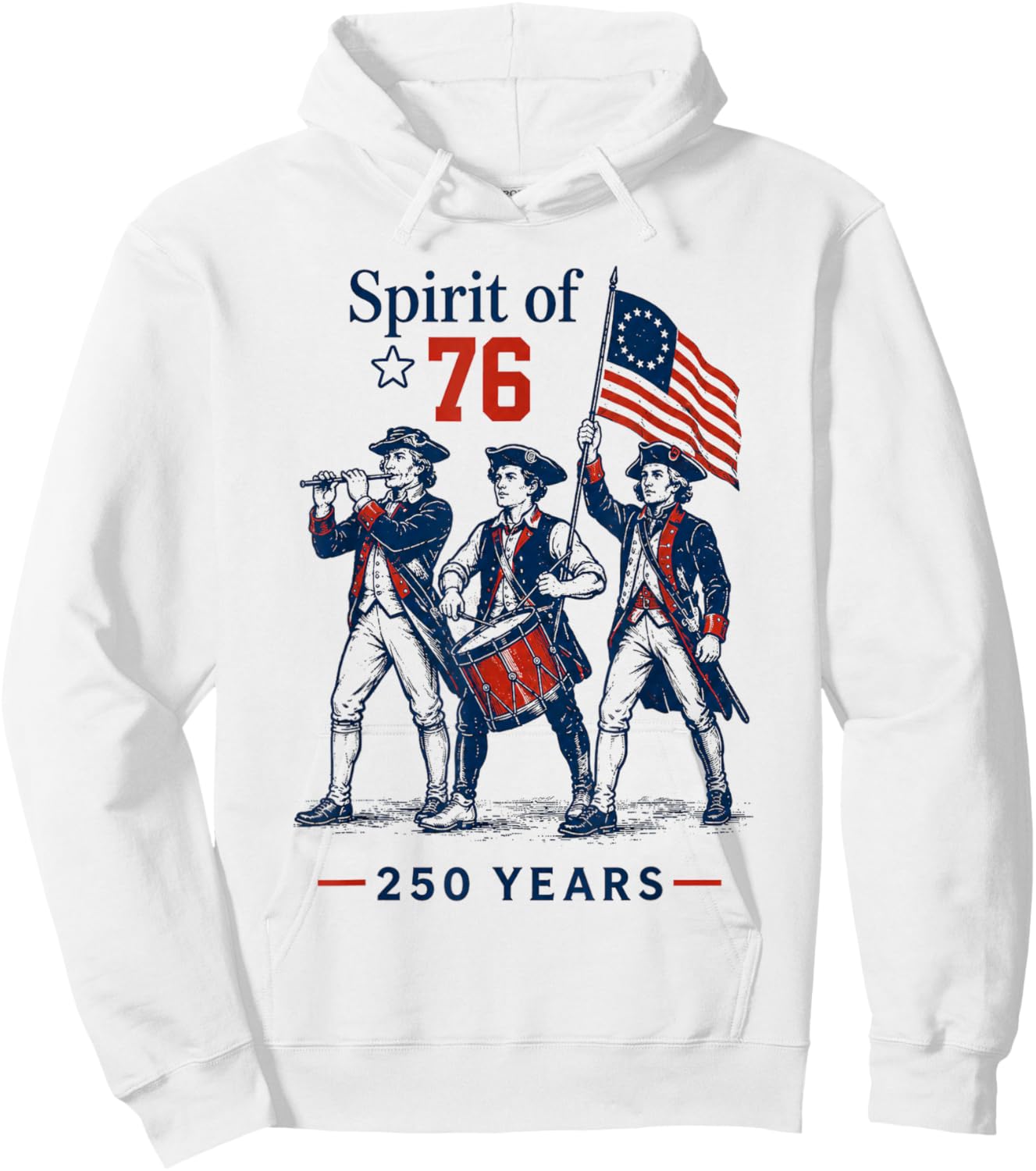 Spirit of 76 Vintage 4th of July Hoodie - Hoodie | White