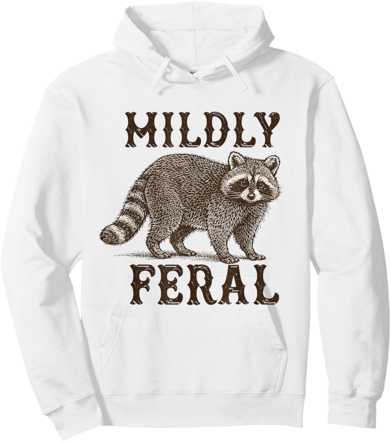 Trash Panda Feral Girl Women Hoodie - Hoodie | White