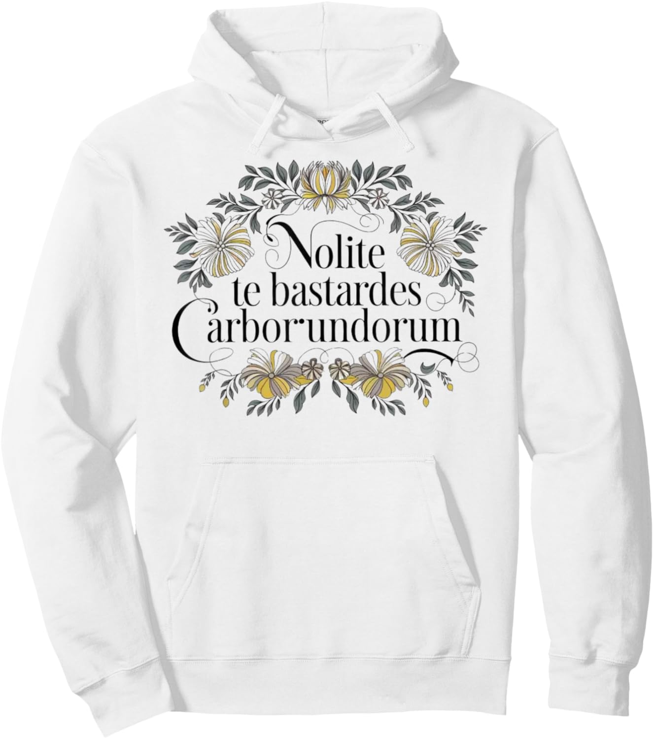 Don't Let the Bastards Grind You Down Subtle Feminist Hoodie - Hoodie | White