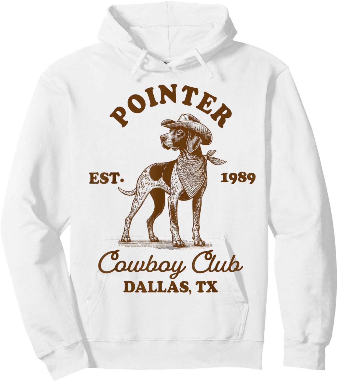 German Shorthaired Pointer Mom Howdy Pointer Cowboys Club Hoodie - Hoodie | White