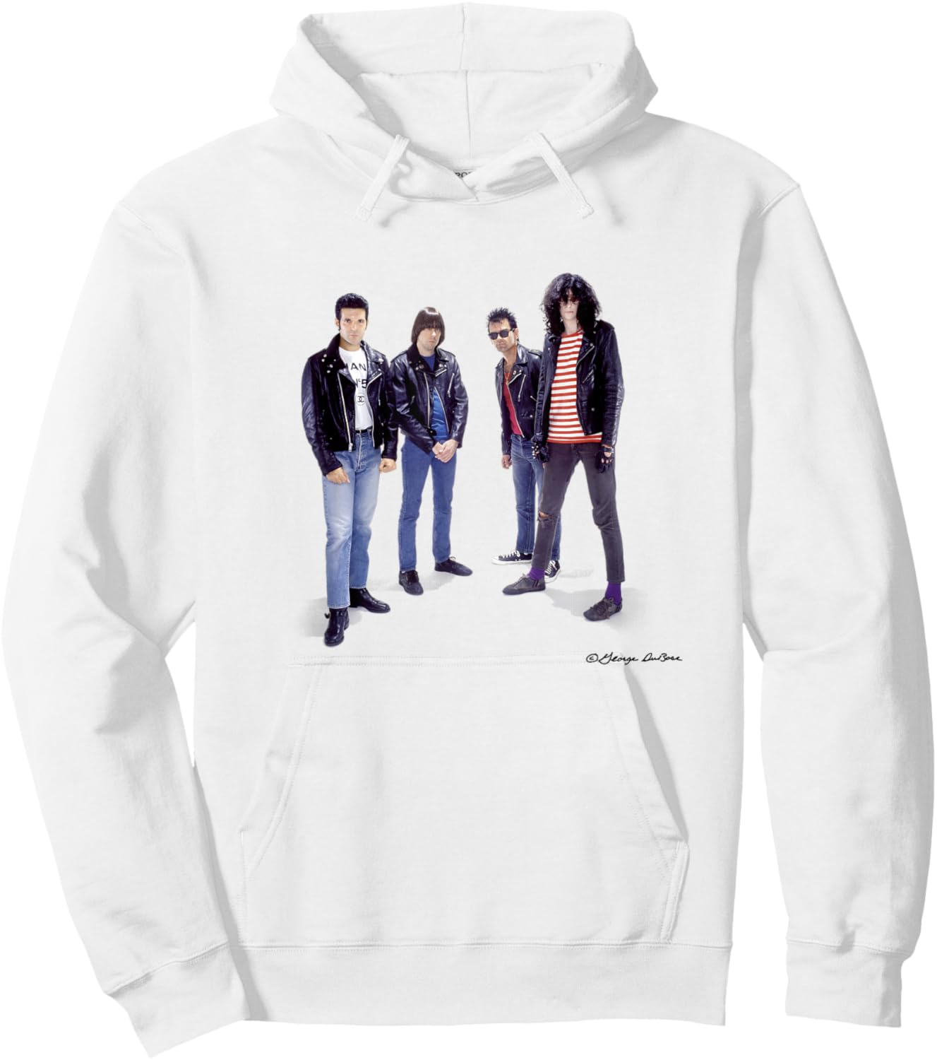 Ramones Punk Band Portrait with Clement Burke George DuBose Hoodie - Hoodie | White