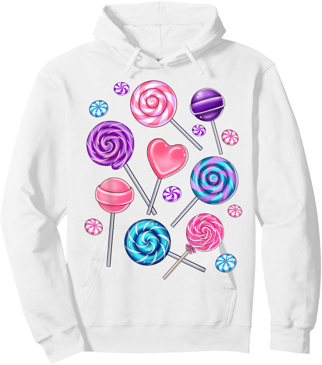 Cute Lollipop Candy Design Girl Toddler Kids Hoodie - Hoodie | White