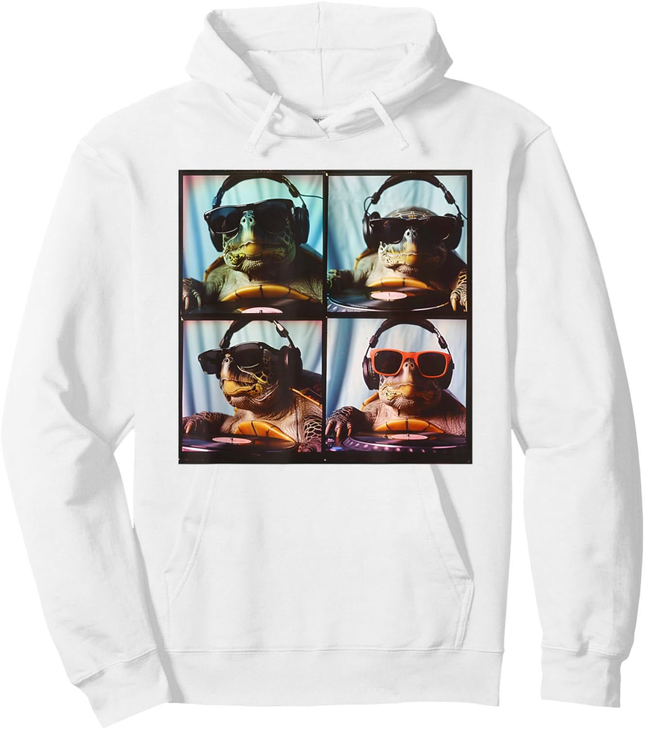 Funny Turtle Face Animal Photobooth Unique Pet Turtle Mom Hoodie - Hoodie | White