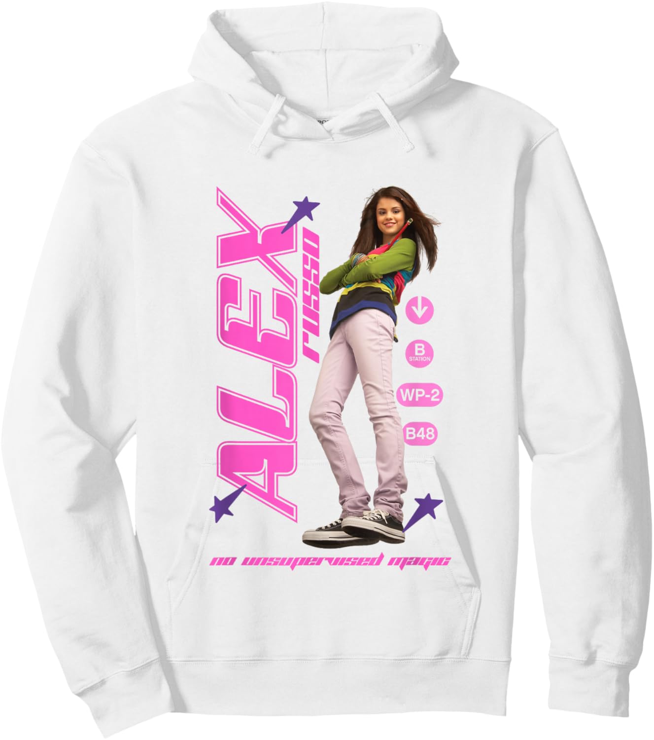 Disney Wizards of Waverly Place Alex Russo Girly Big Poster Hoodie - Hoodie | White