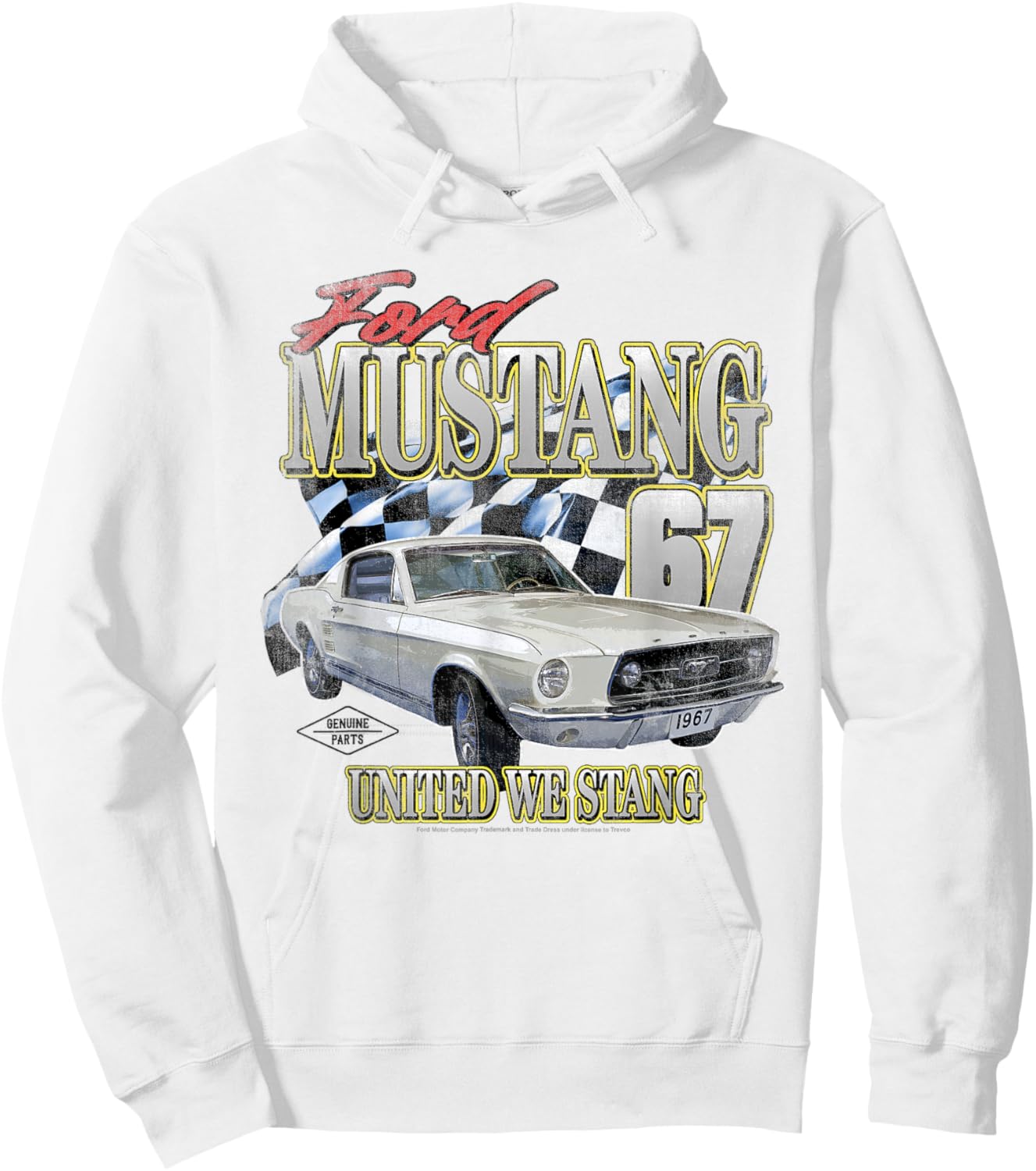 Ford Mustang 67 Fastback Hoodie - Hoodie | White