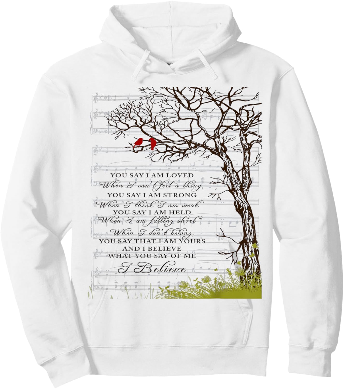 You Say I Am Loved When I Can't Feel A Thing When I Think I Hoodie - Hoodie | White