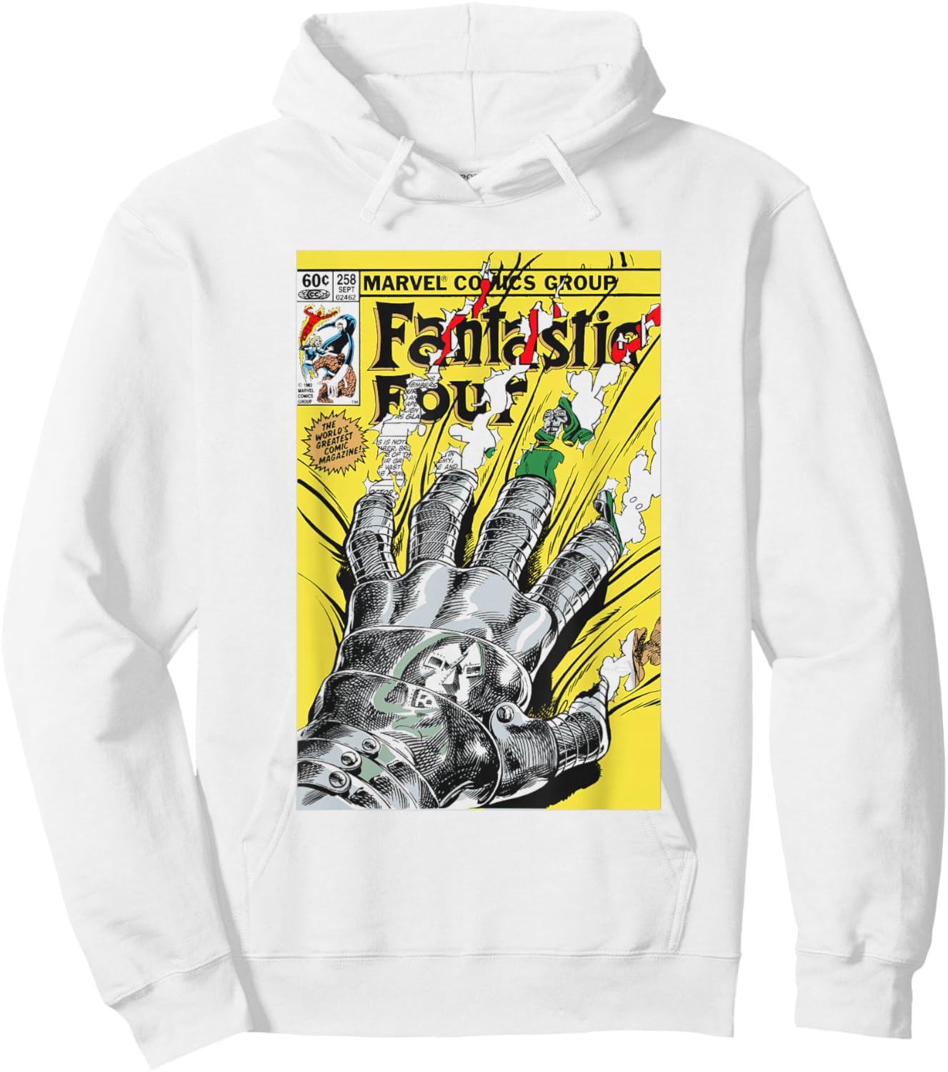 Fantastic Four Comic Dr Doom Hand , white, S Hoodie - Hoodie | White