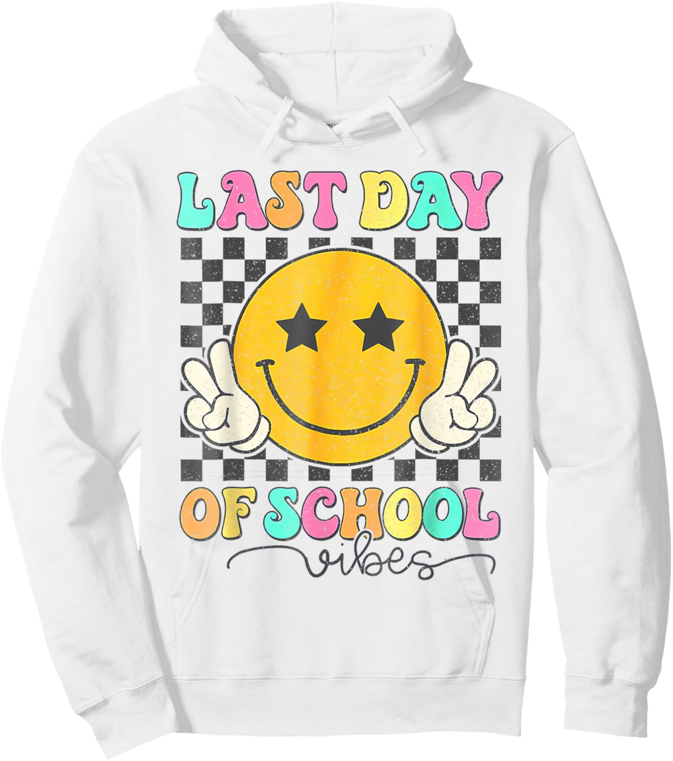 Last Day of School Vibes Cute End of School Kids Girls Hoodie - Hoodie | White