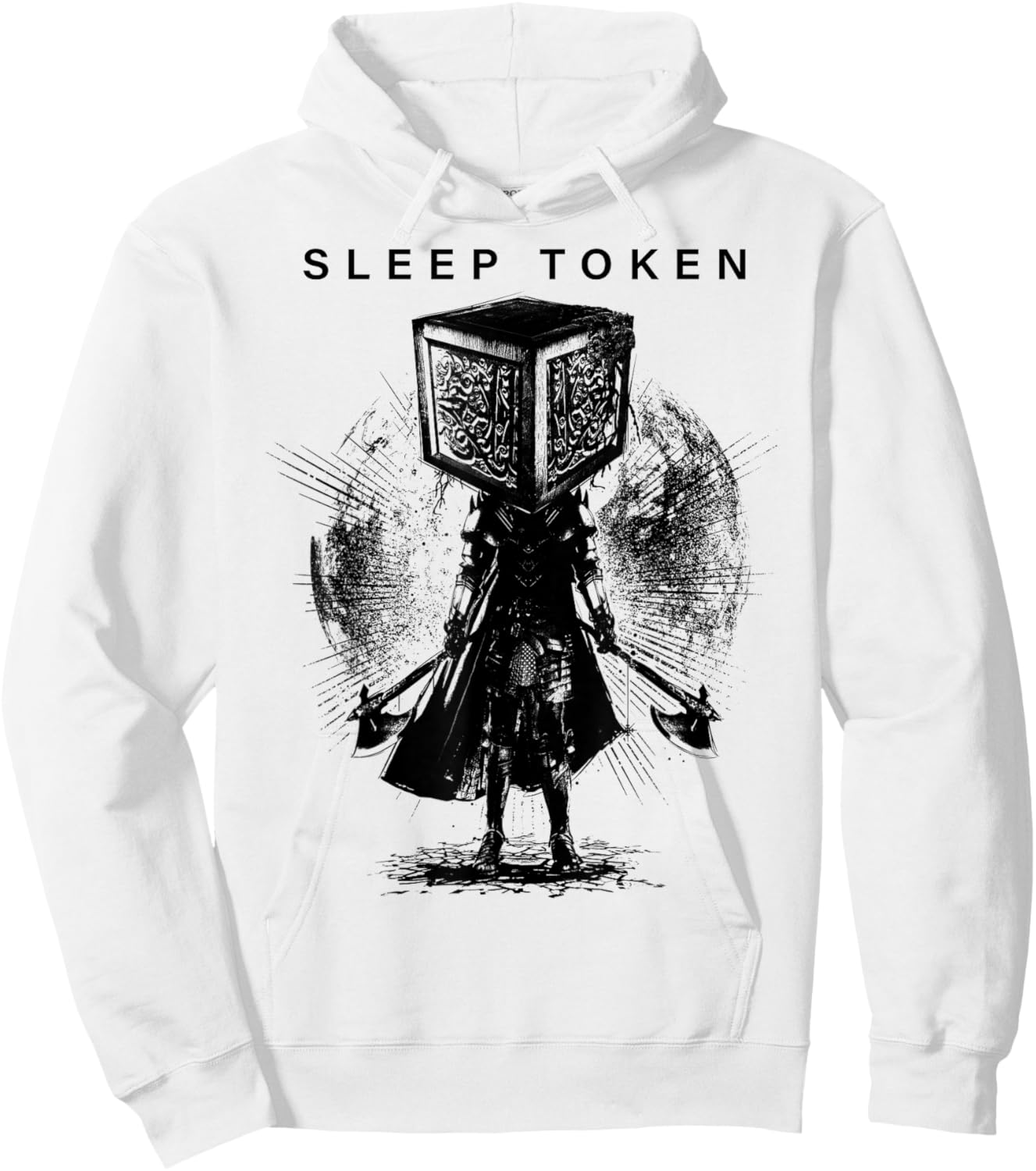 Sleep Token Axe Samurai Hoodie - Hoodie | White