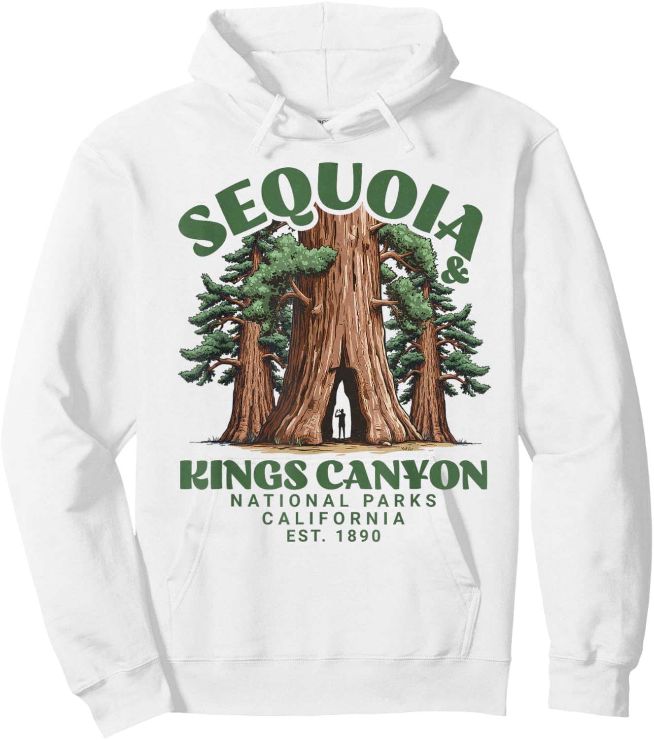 Sequoia Kings Canyon National Parks Hoodie - Hoodie | White