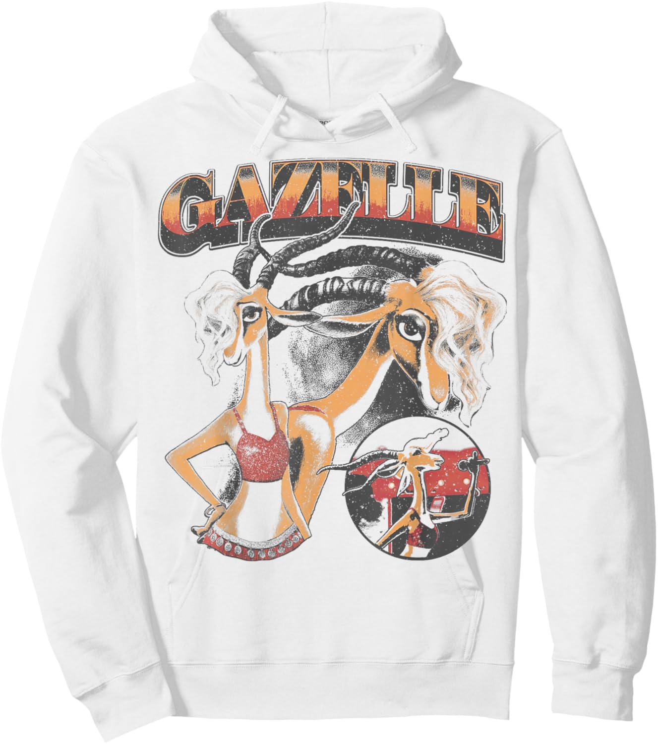 Disney Zootopia Gazelle Bold Text Glamorous Pop Star Singing Hoodie - Hoodie | White
