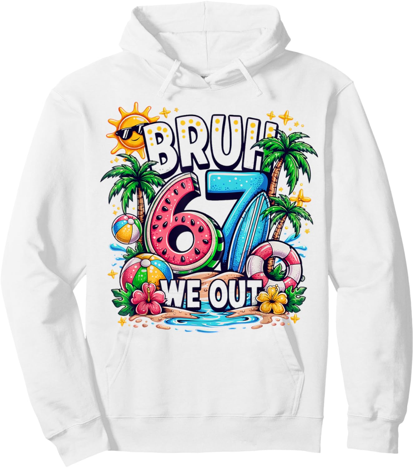 Last Day of School Kids - Bruh Viral 67 Cute Hoodie - Hoodie | White