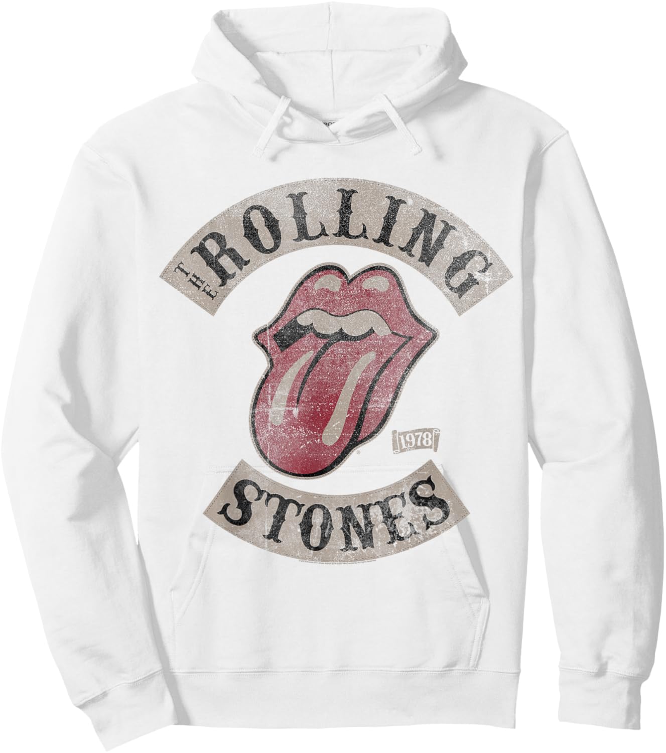 Official The Rolling Stones Vintage Tour 1978 Hoodie - Hoodie | White