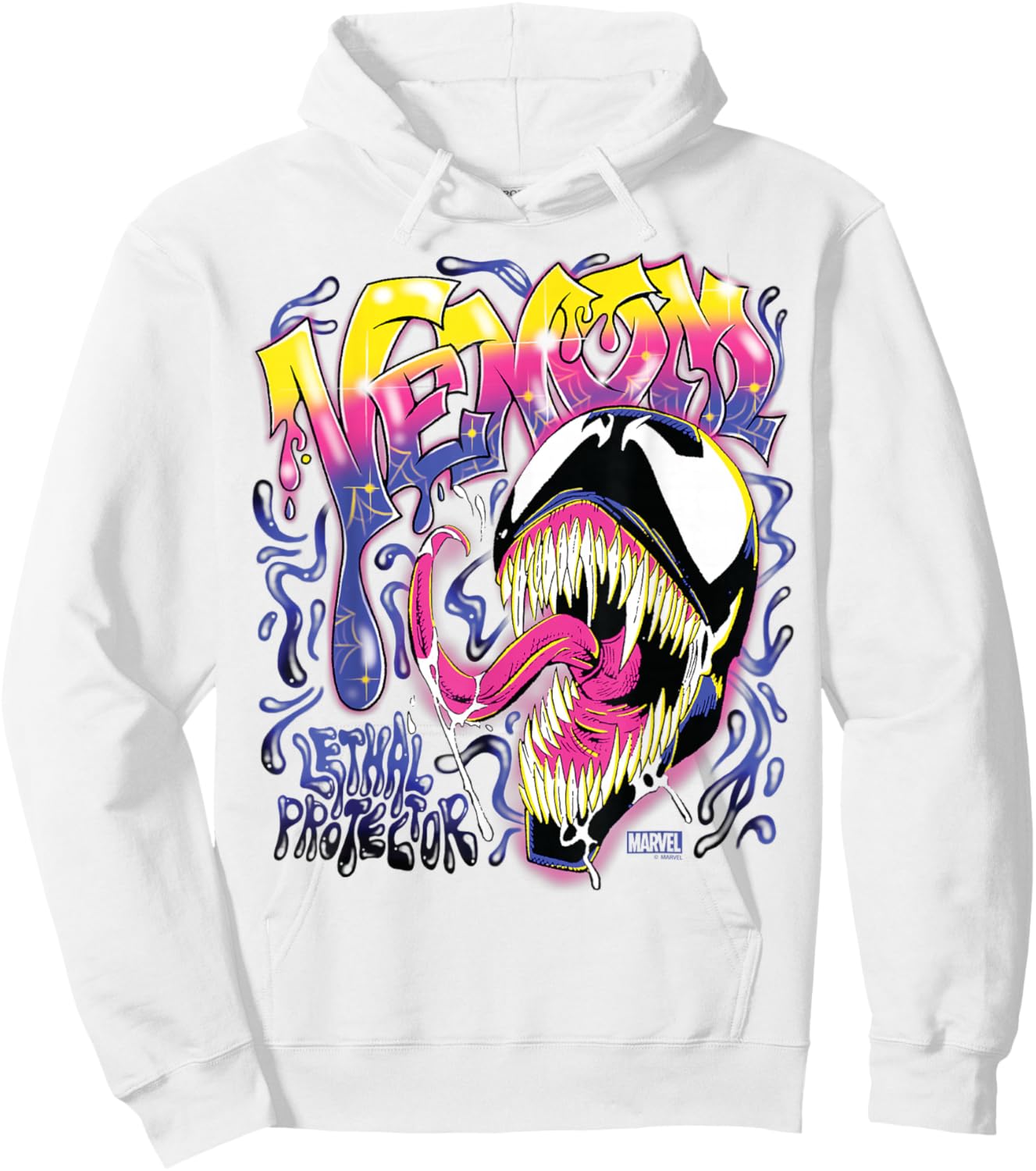 Venom - Spray Paint Hoodie - Hoodie | White
