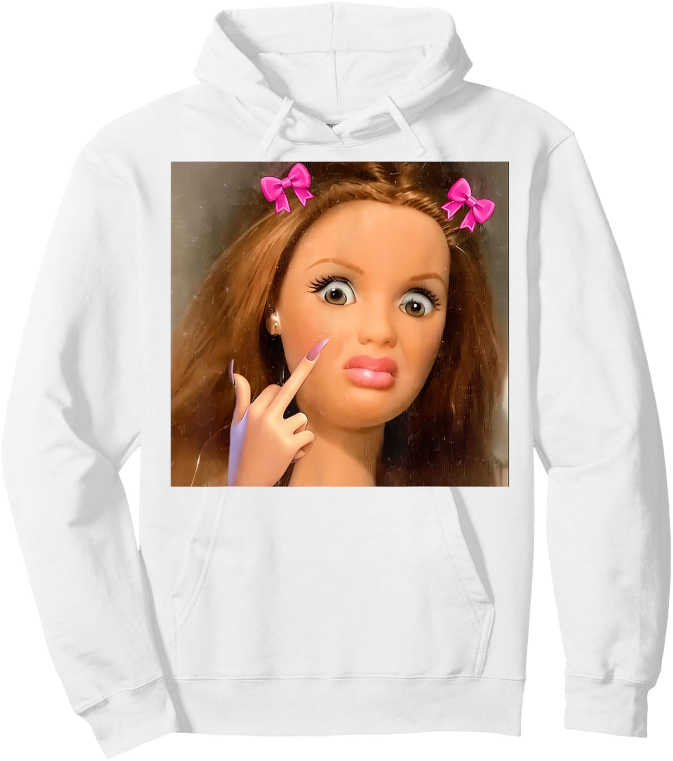 Disgusted Face Meme Doll Babe X Only Baby Love Date Fans Hoodie - Hoodie | White