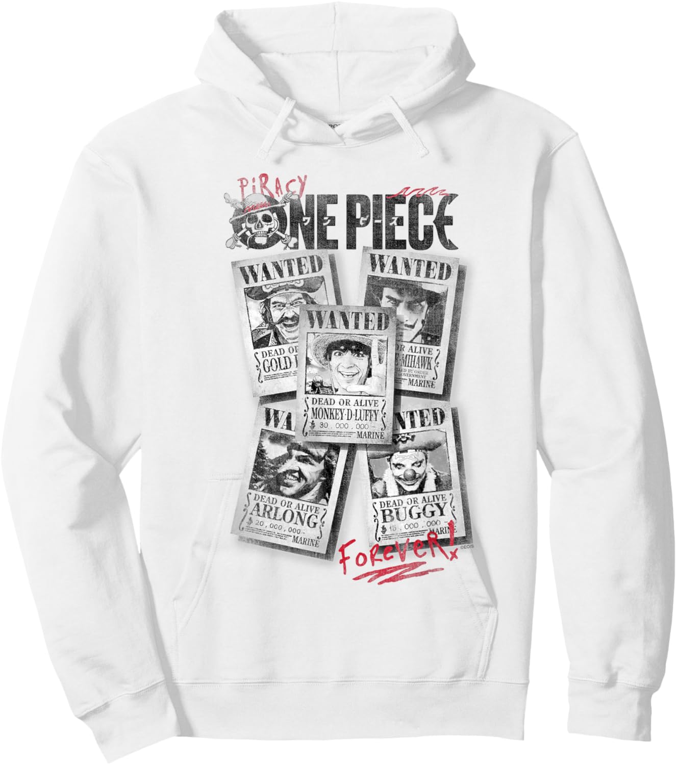 One Piece Wanted Posters Hoodie - Hoodie | White