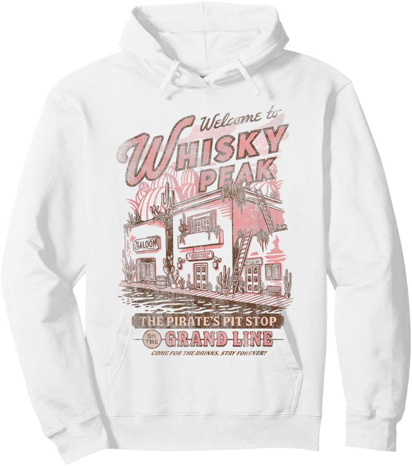 One Piece Welcome to Whisky Peak Hoodie - Hoodie | White