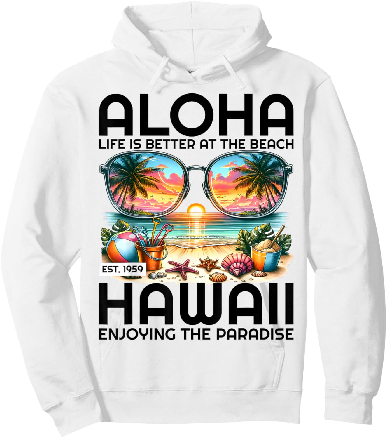 Aloha Hawaii Vintage Oahu Hawaiian Women Surfer Costumes Hoodie - Hoodie | White