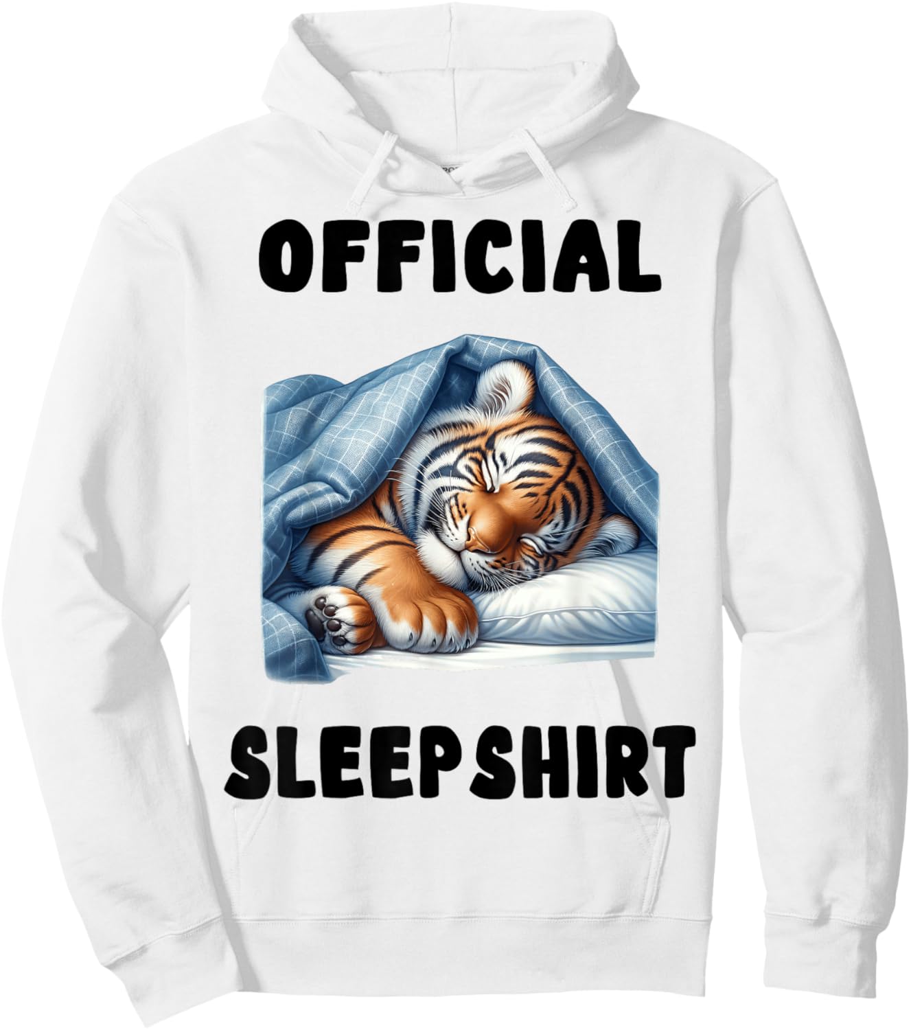Tiger - Official Sleepshirt Pajamas Nightgown Hoodie - Hoodie | White