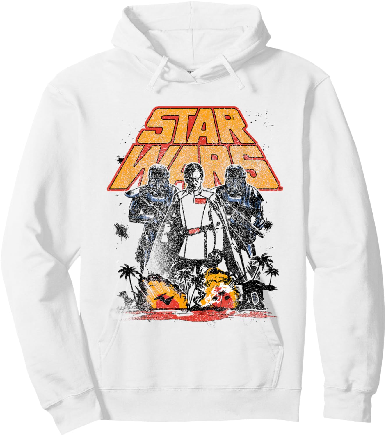 Star Wars Rogue One Orson Krennic Island Distressed Hoodie - Hoodie | White