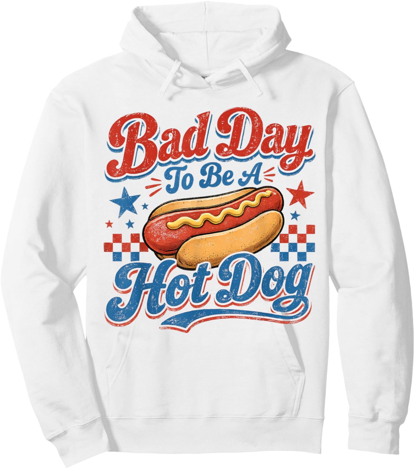 Bad Day to Be A Hot Dog Funny BBQ Grilling 4th of July Hoodie - Hoodie | White