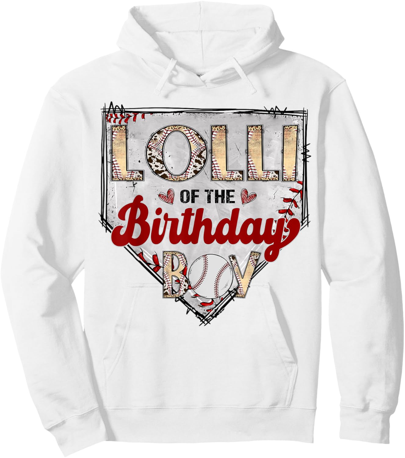 Lolli Of The Birthday Boy Baseball Lover Birthday Party Hoodie - Hoodie | White