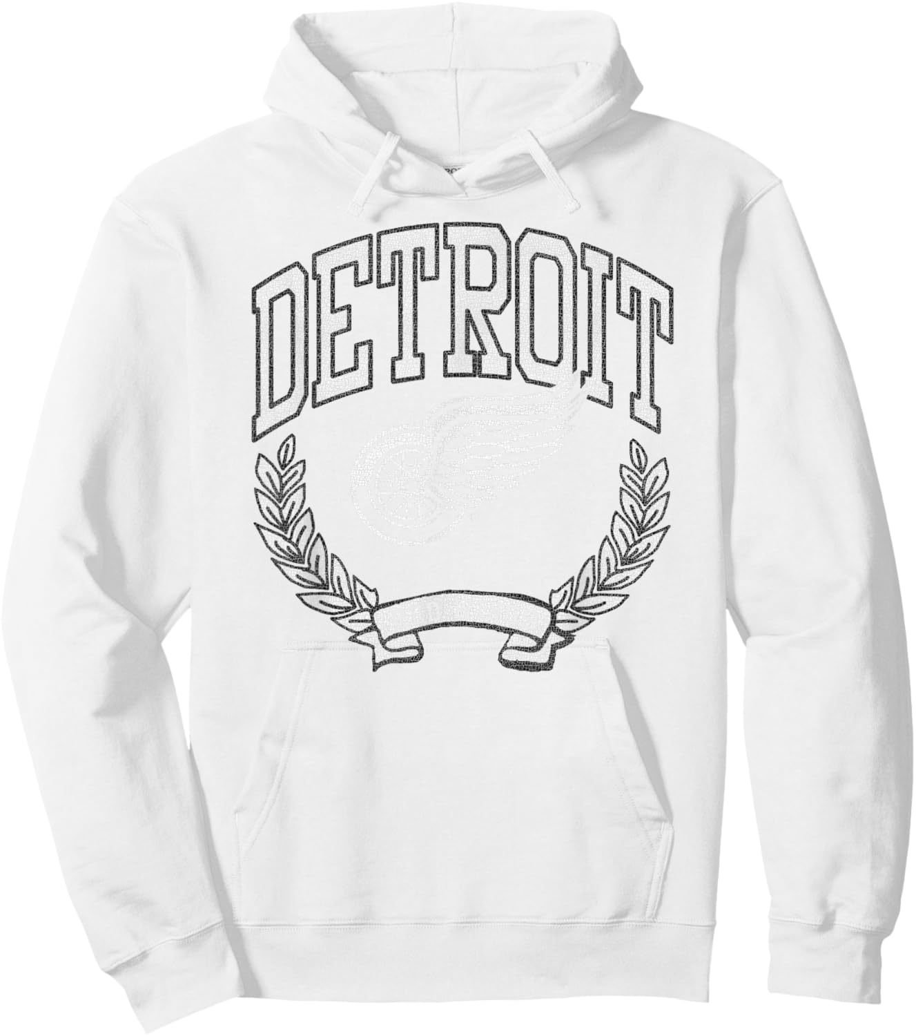 Detroit Red Wings Vintage Victory Red Officially Licensed Hoodie - Hoodie | White