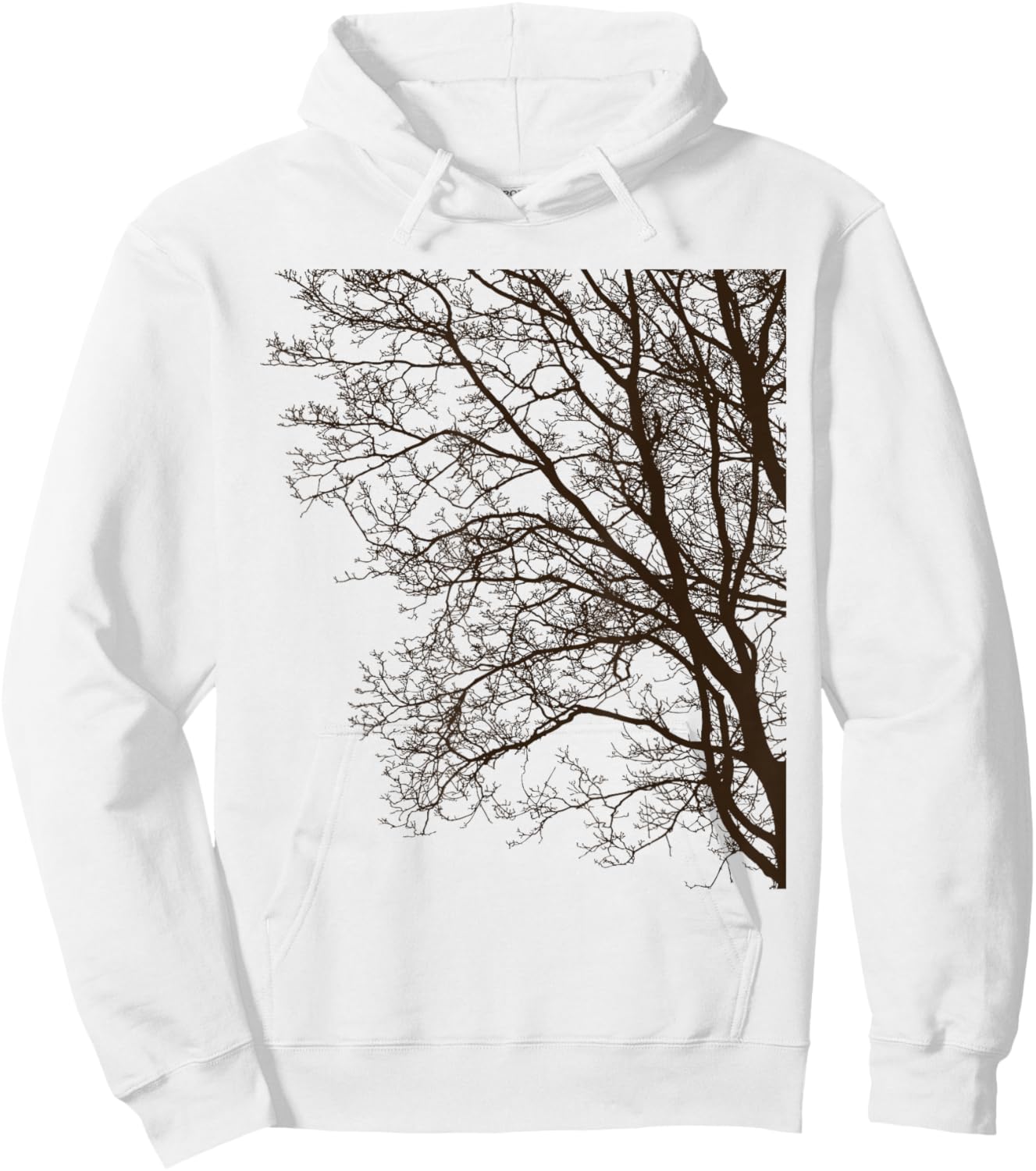 Trees Wildlife Nature Vintage Dark Forest Night -Adults Hoodie - Hoodie | White