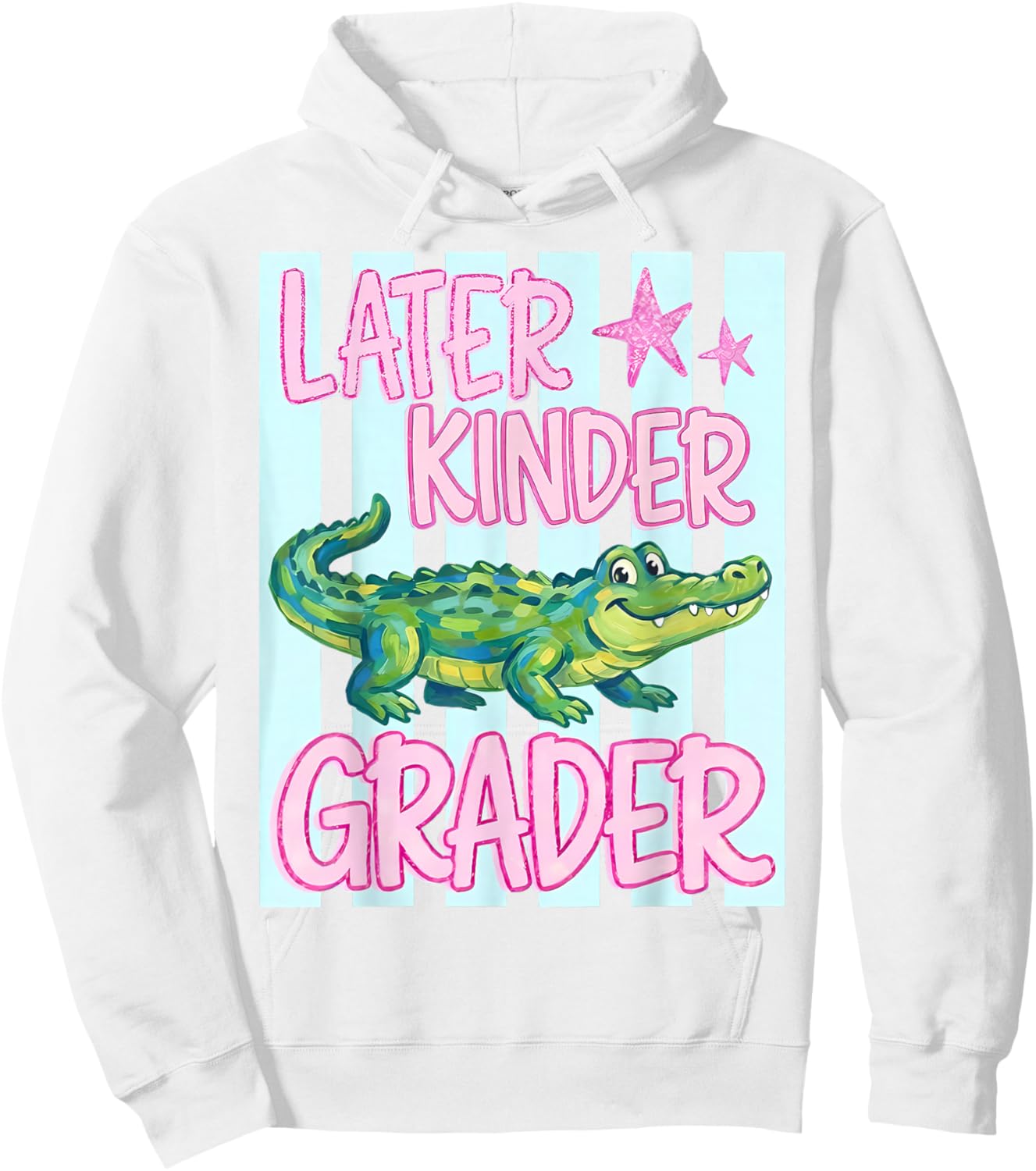 Later Kinder Grader Alligator Summer Last Day of School Hoodie - Hoodie | White