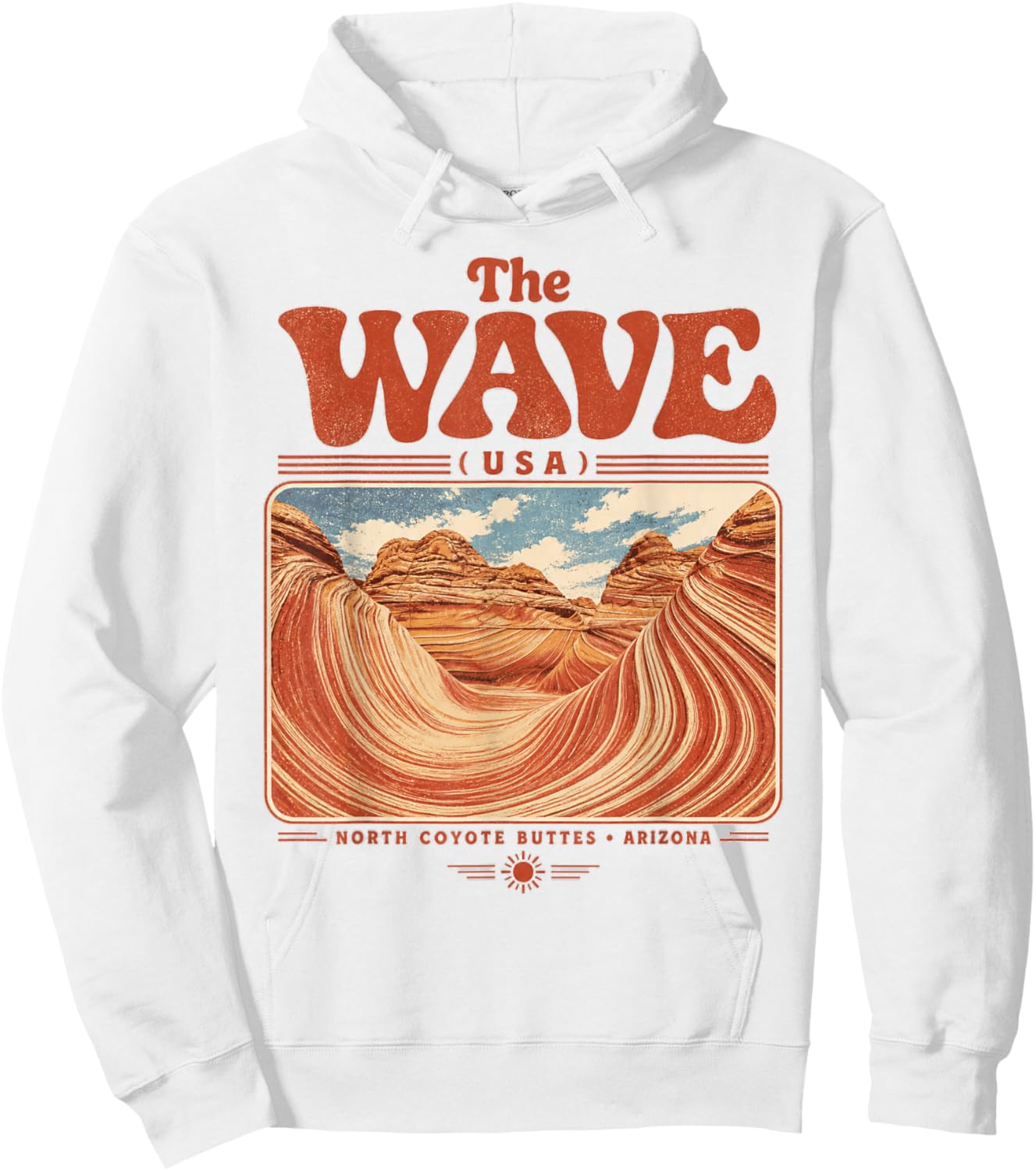 The Wave North Coyote Buttes Arizona Vintage Hoodie - Hoodie | White
