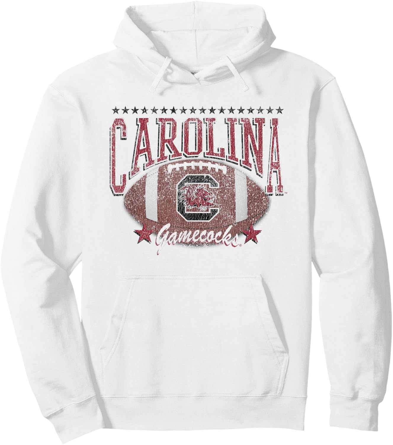South Carolina Gamecocks Football Vintage Stars Gray Hoodie - Hoodie | White